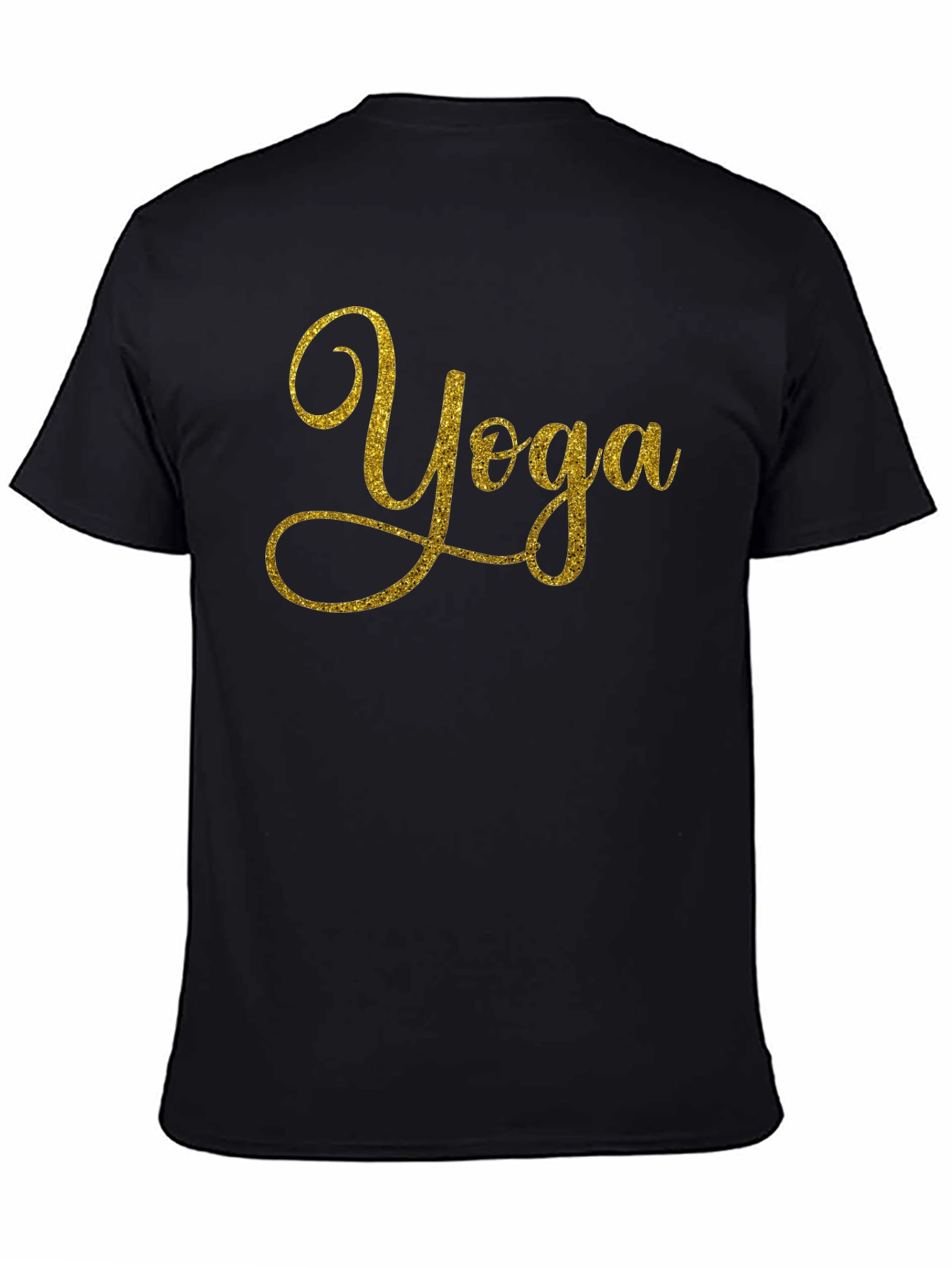 Yoga Sparkle Graphic Black T-Shirt
