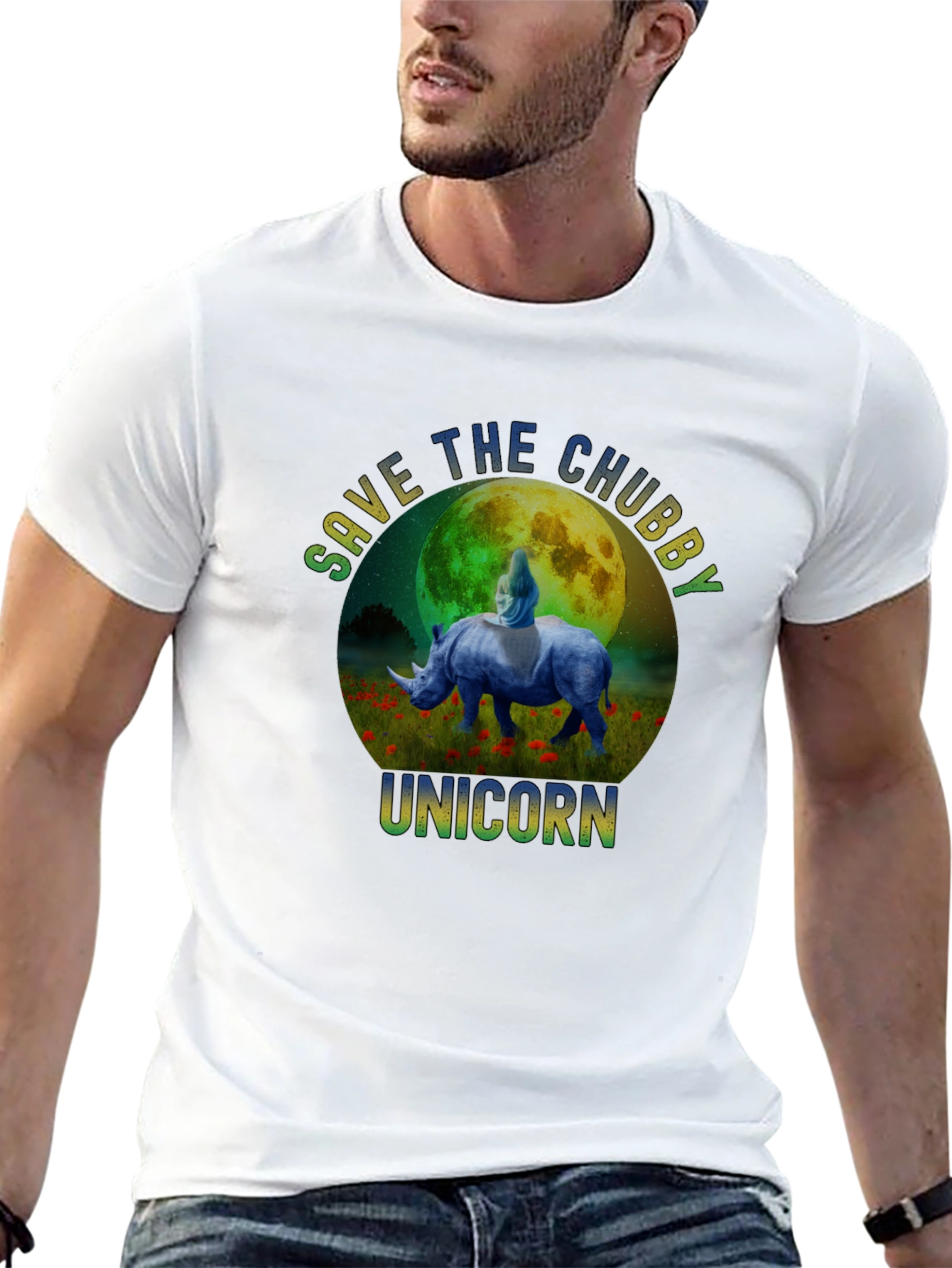 Save The Chubby Unicorn Graphic T-Shirt