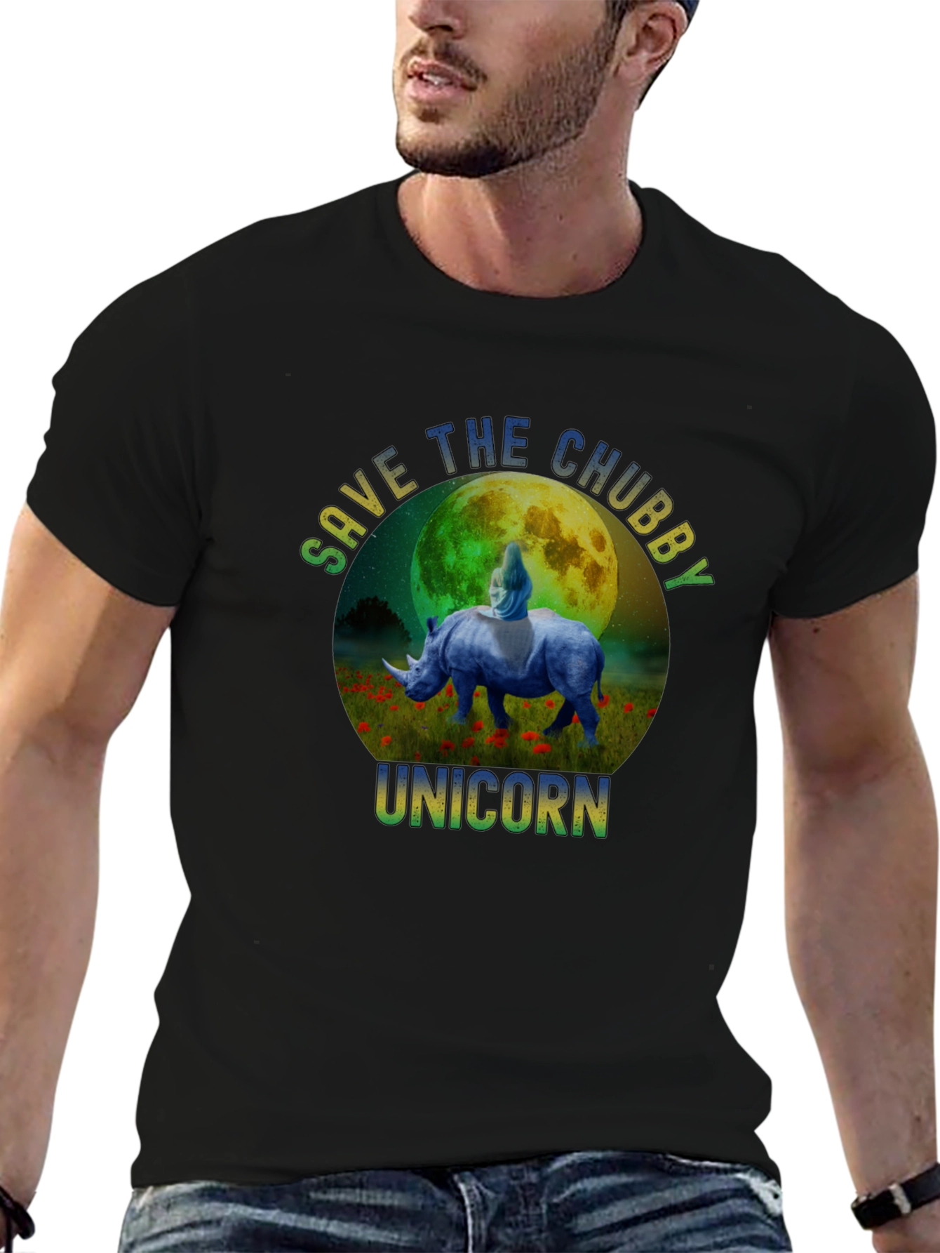 Save The Chubby Unicorn Graphic T-Shirt