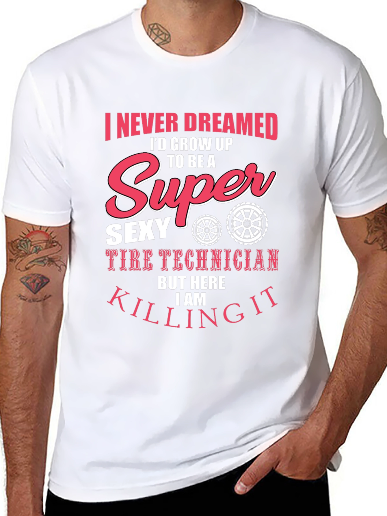 Super Sexy Tire Technician Graphic T-Shirt