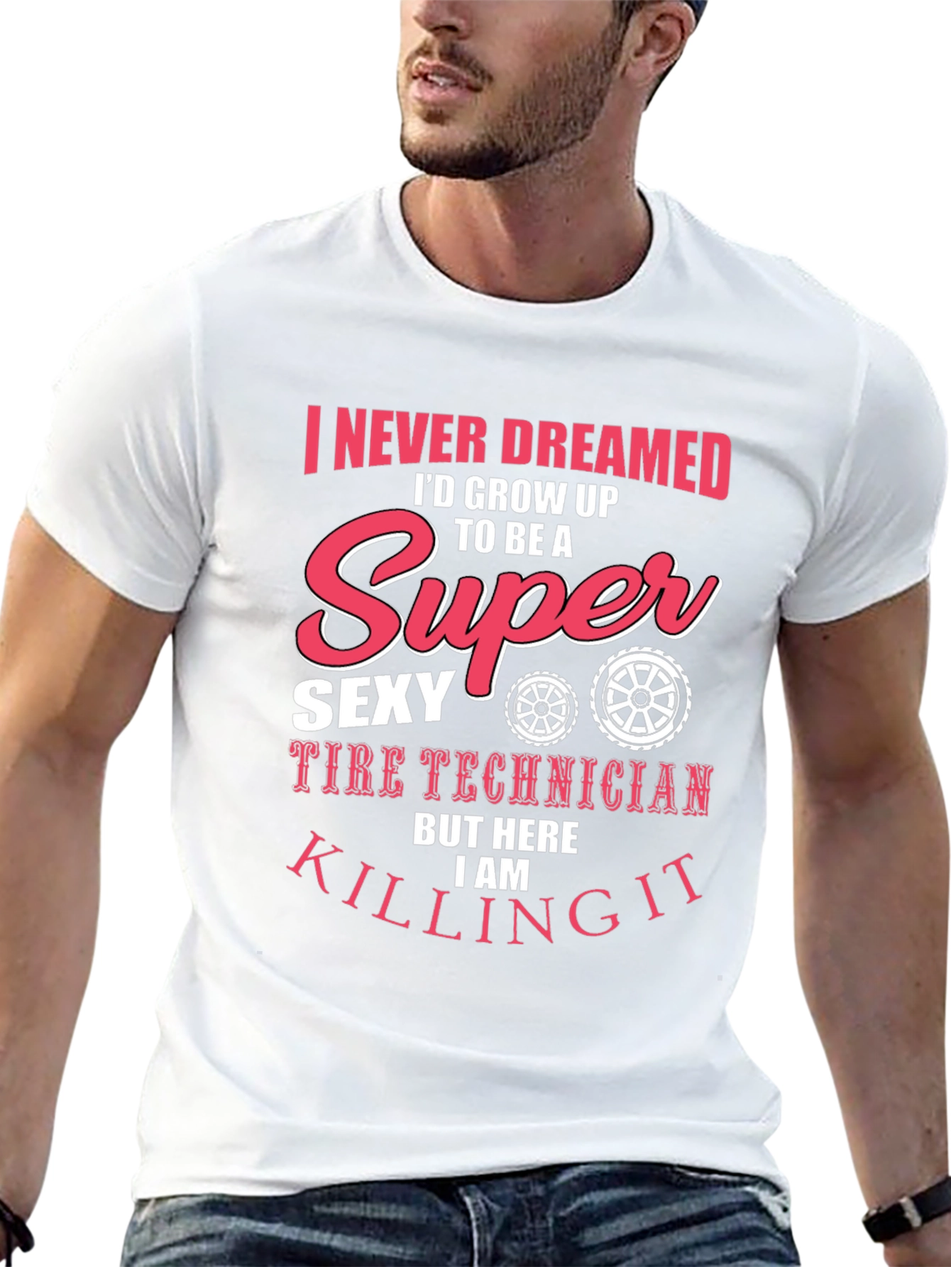 Super Sexy Tire Technician Graphic T-Shirt
