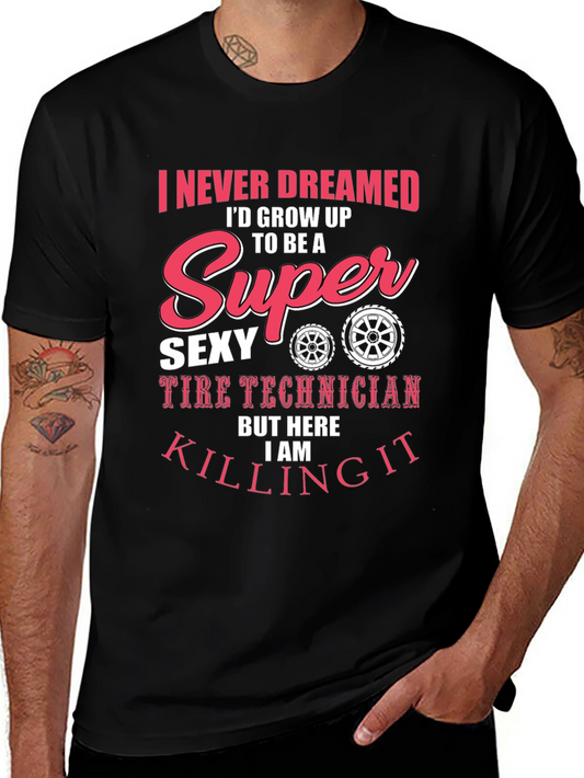 Super Sexy Tire Technician Graphic T-Shirt