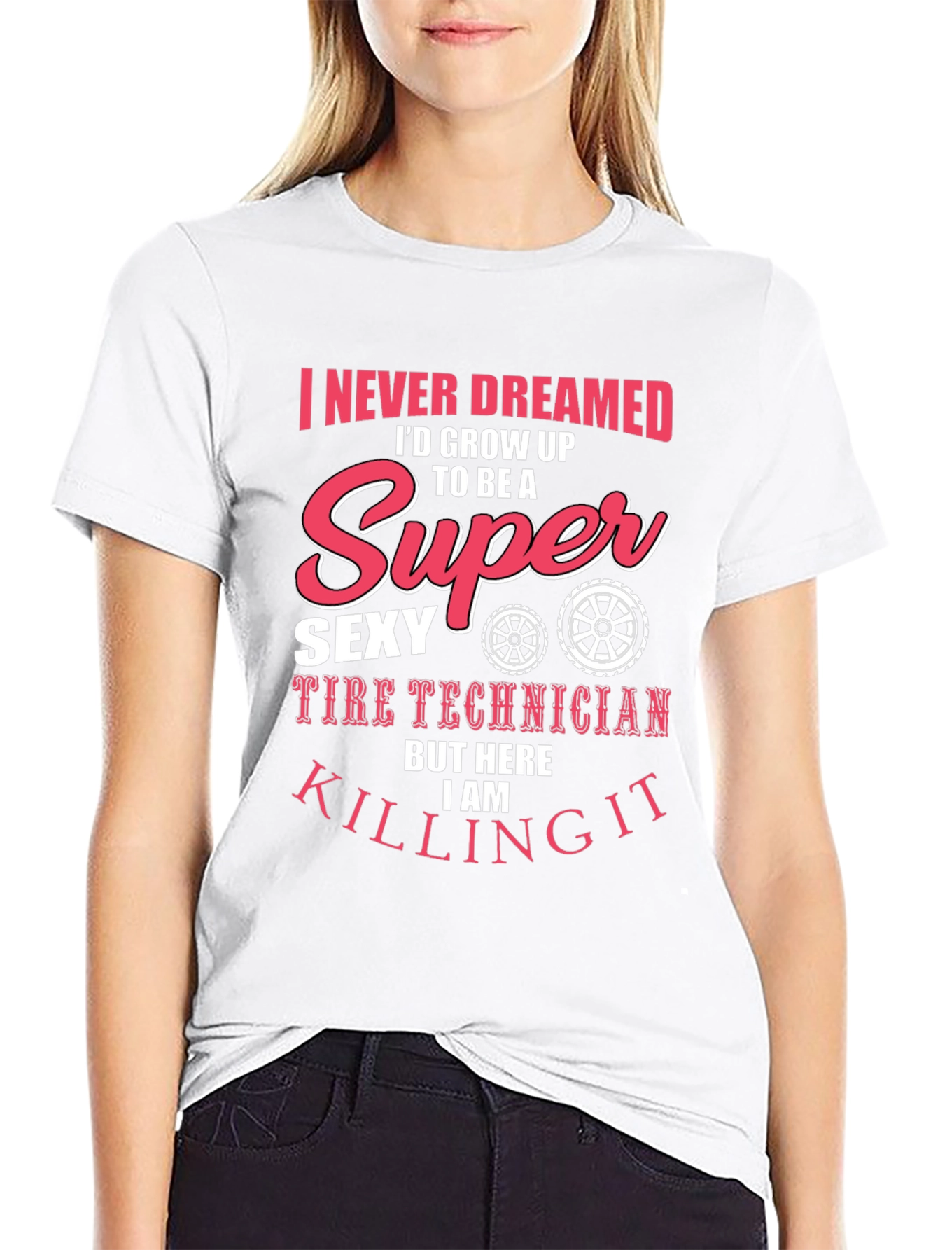 Super Sexy Tire Technician Graphic T-Shirt