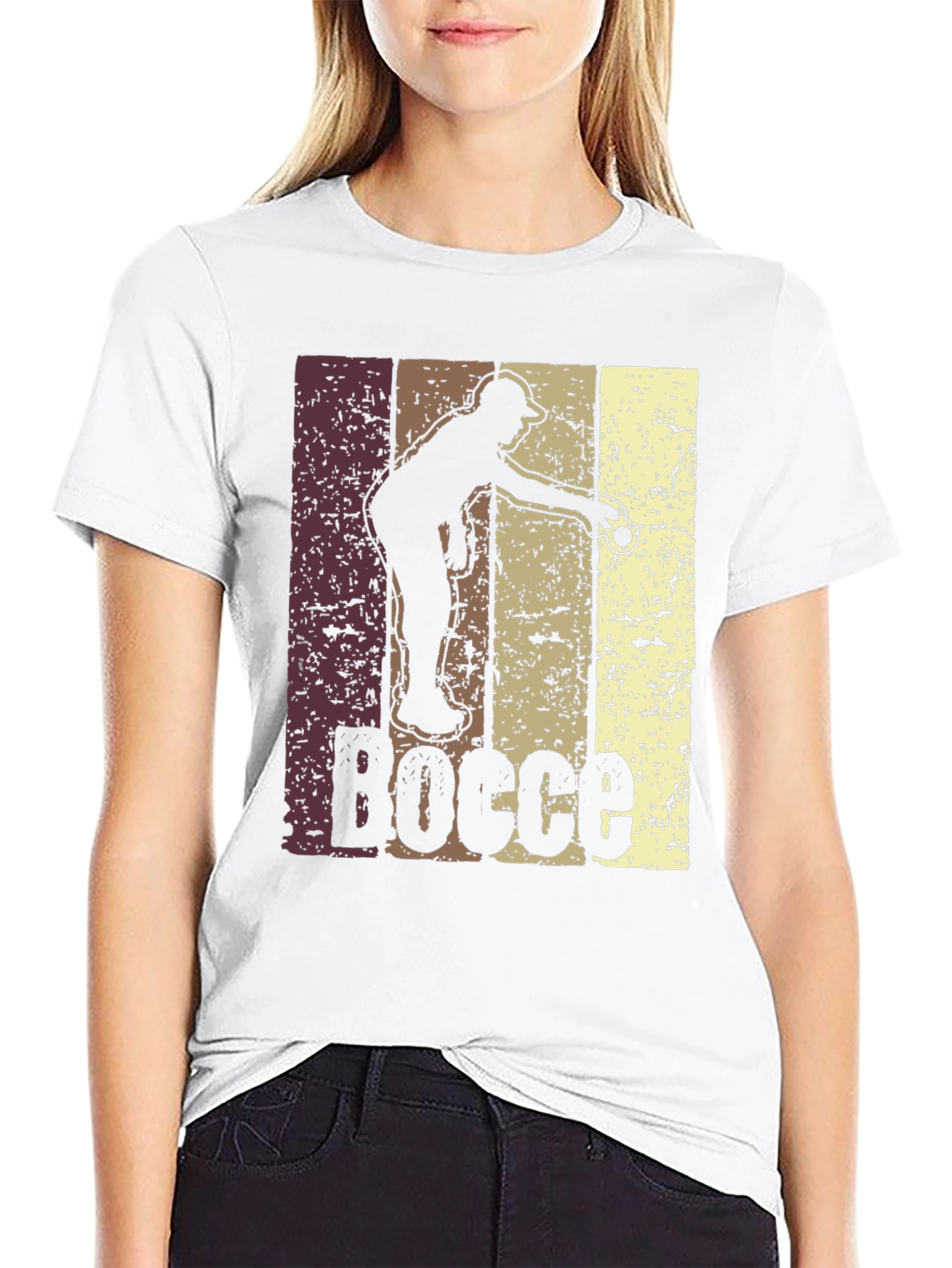 Retro Bocce Ball Player Graphic T-Shirt