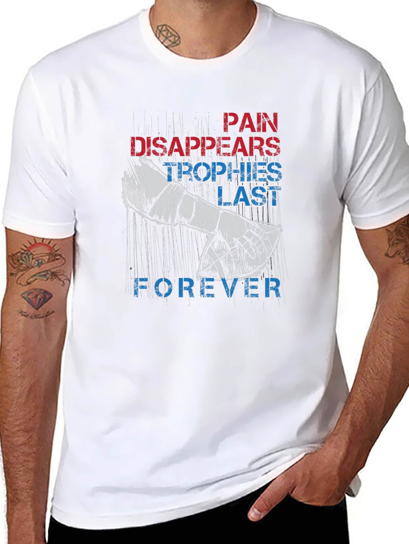 Pain Disappears Trophies Last Forever Graphic Tee