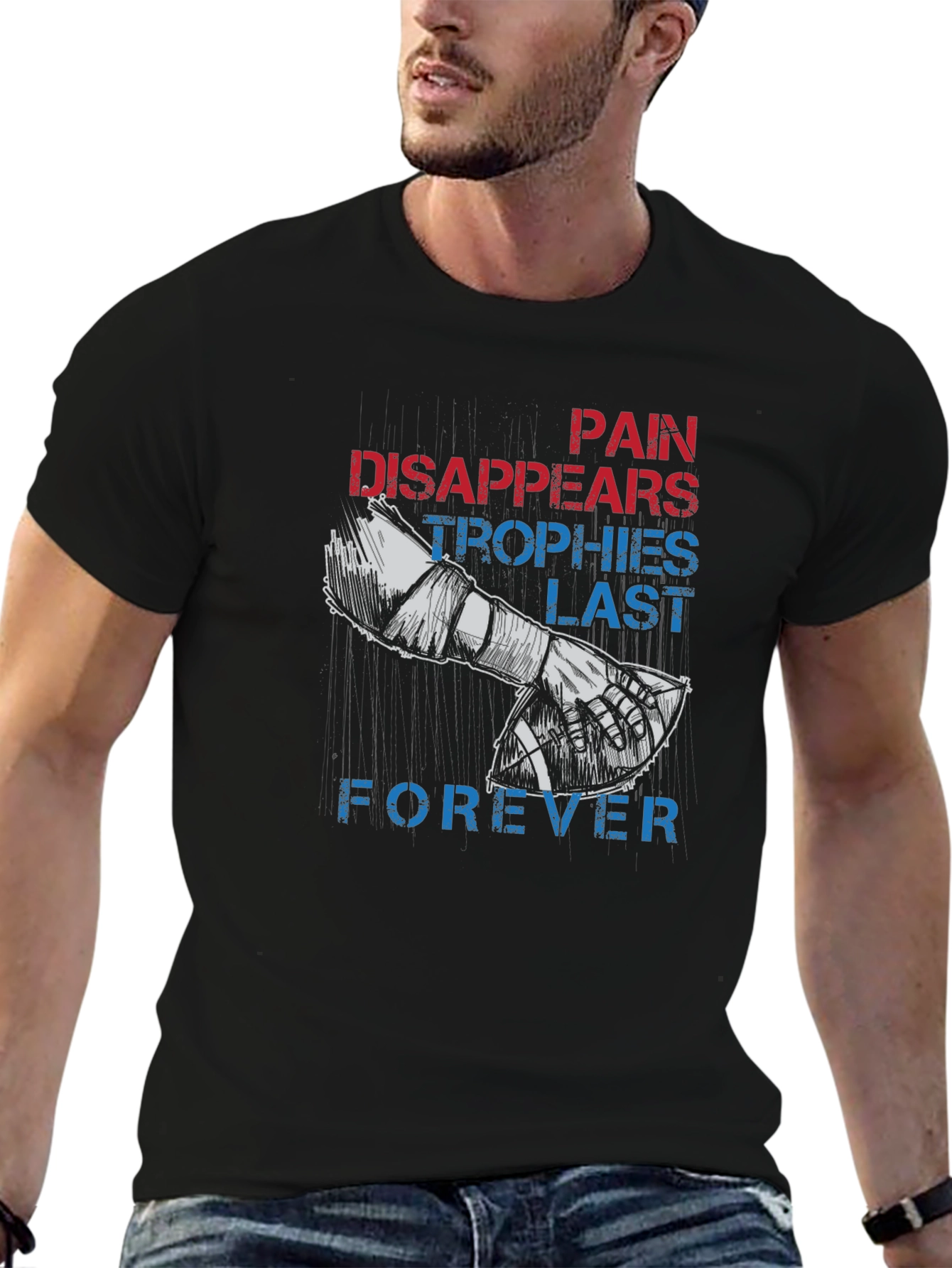 Pain Disappears Trophies Last Forever Graphic Tee