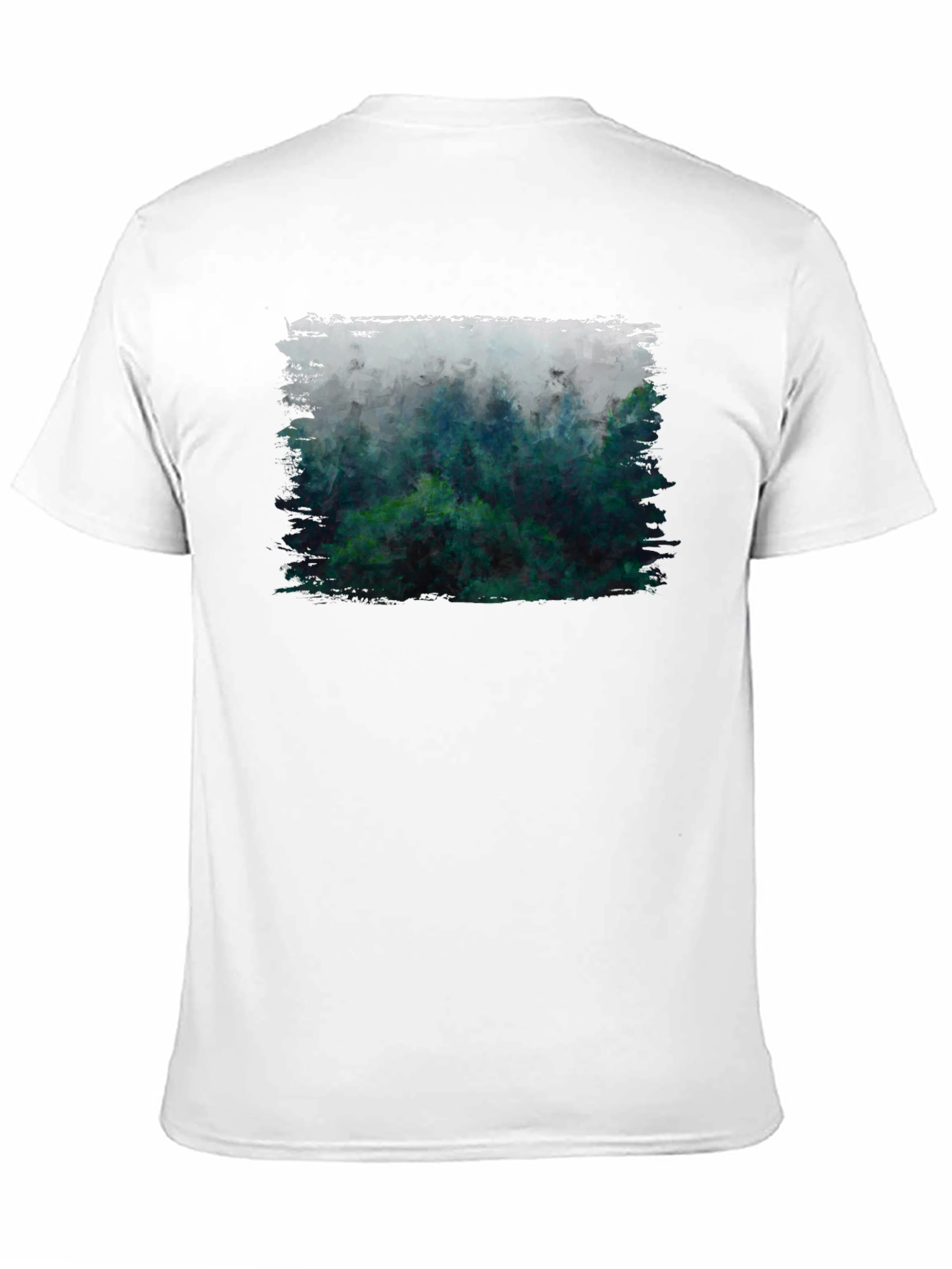 Misty Forest Graphic Tee - Black Cotton Blend