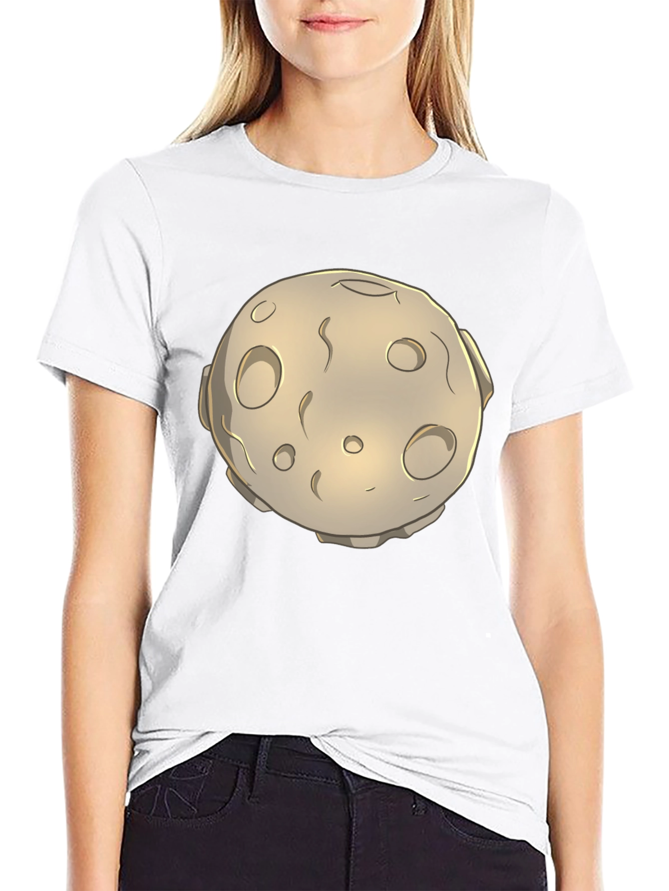 Moon Graphic Black T-Shirt - Unique Design