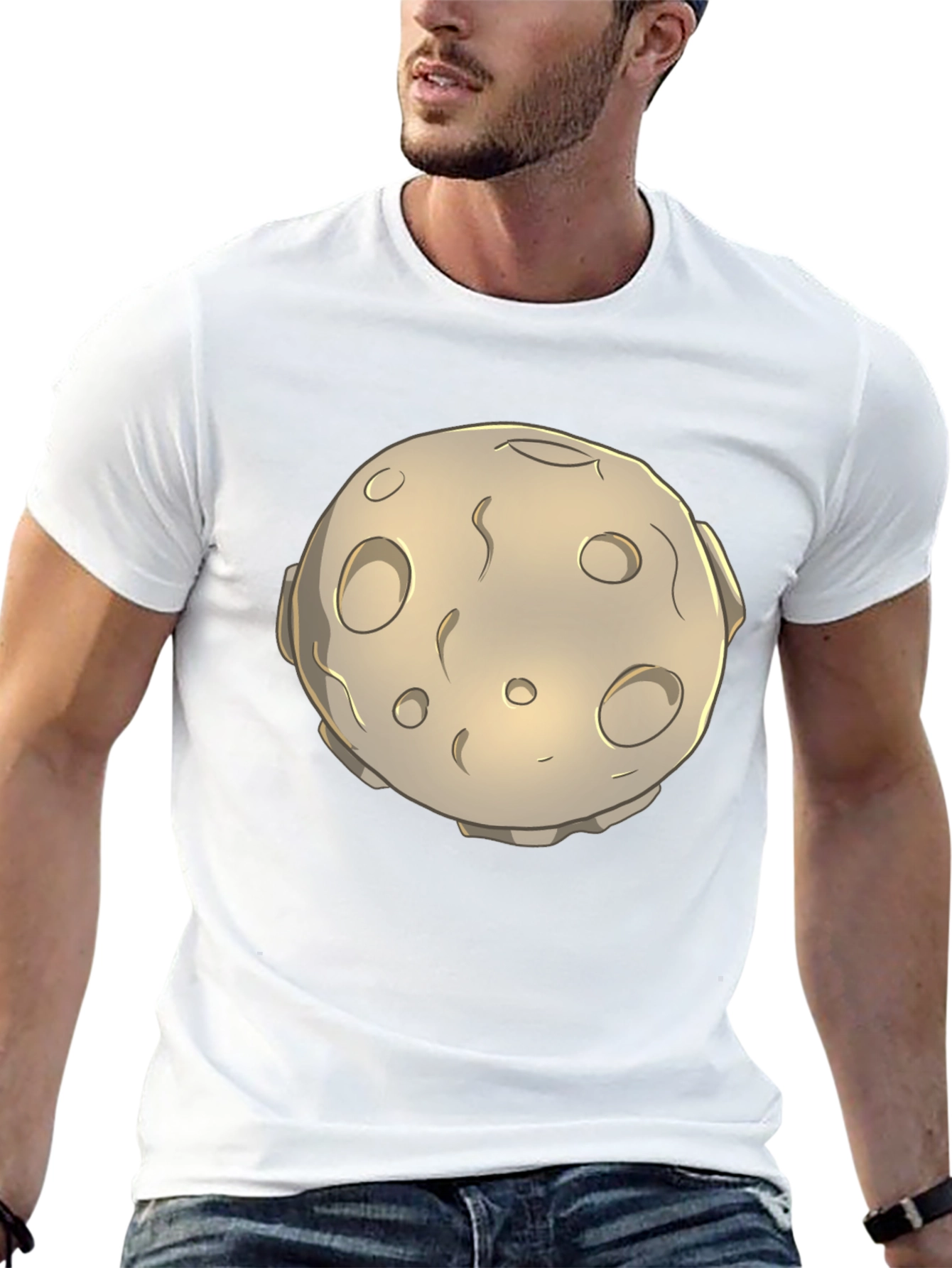Moon Graphic Black T-Shirt - Unique Design
