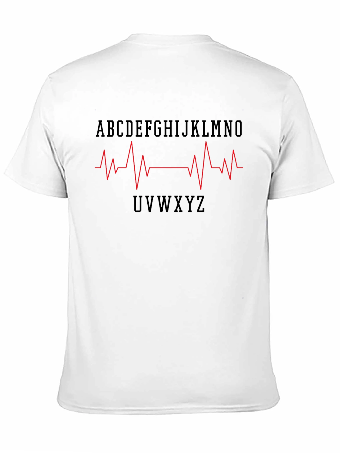 Alphabet Heartbeat Graphic Tee - Stylish Mens T-Shirt