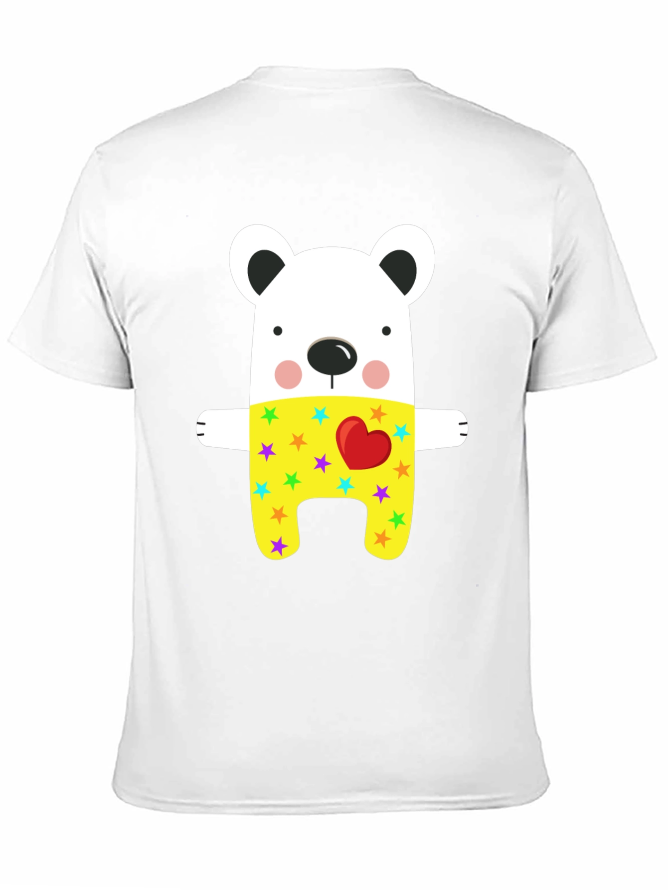 Cute Bear Graphic Black T-Shirt