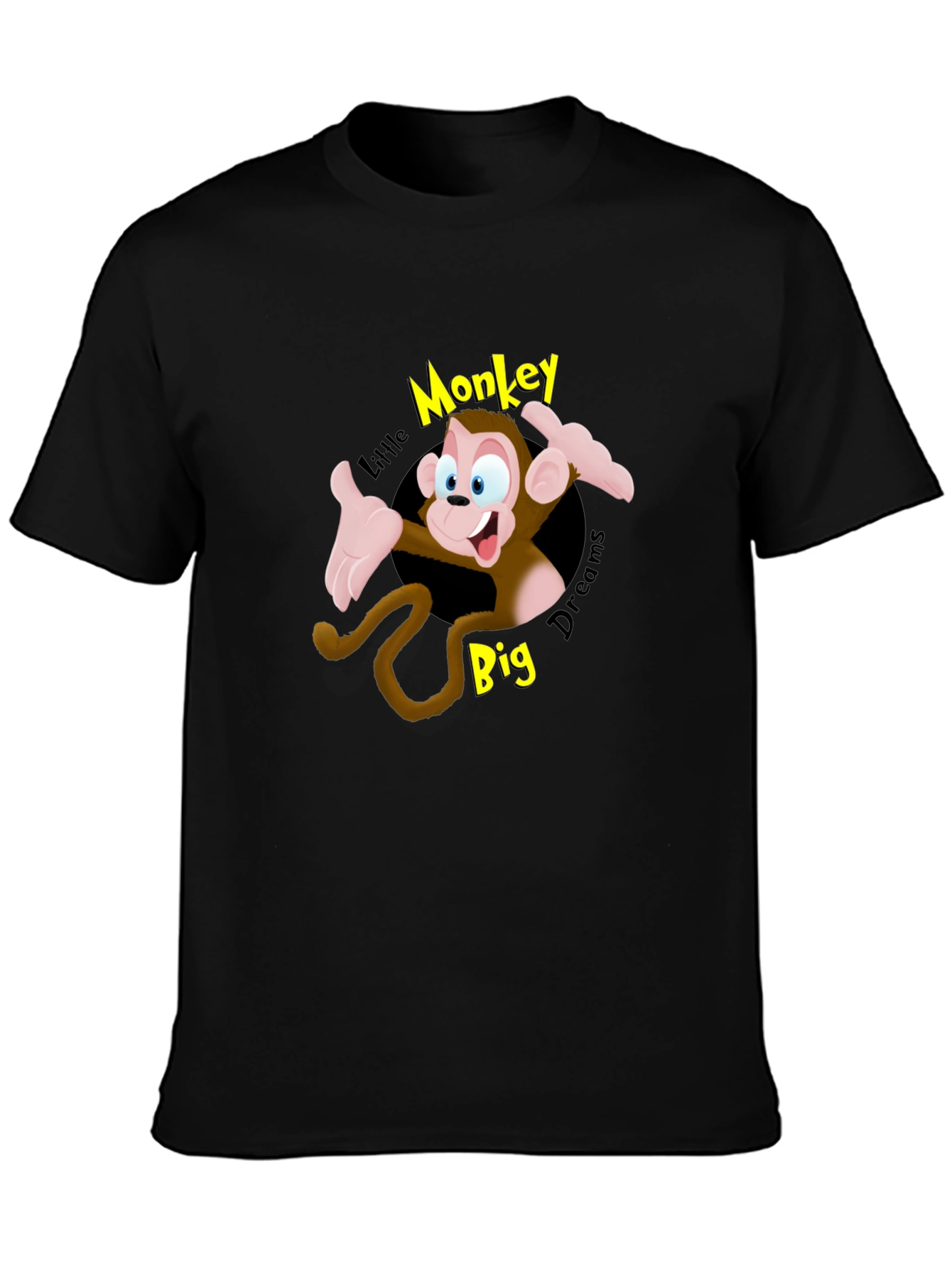 Cartoon Monkey Graphic T-Shirt