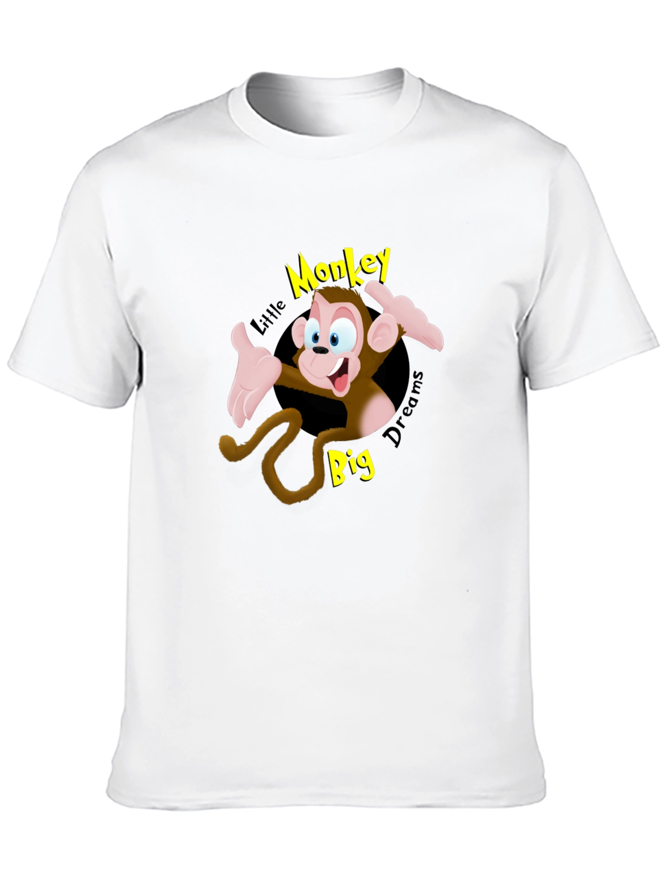 Cartoon Monkey Graphic T-Shirt