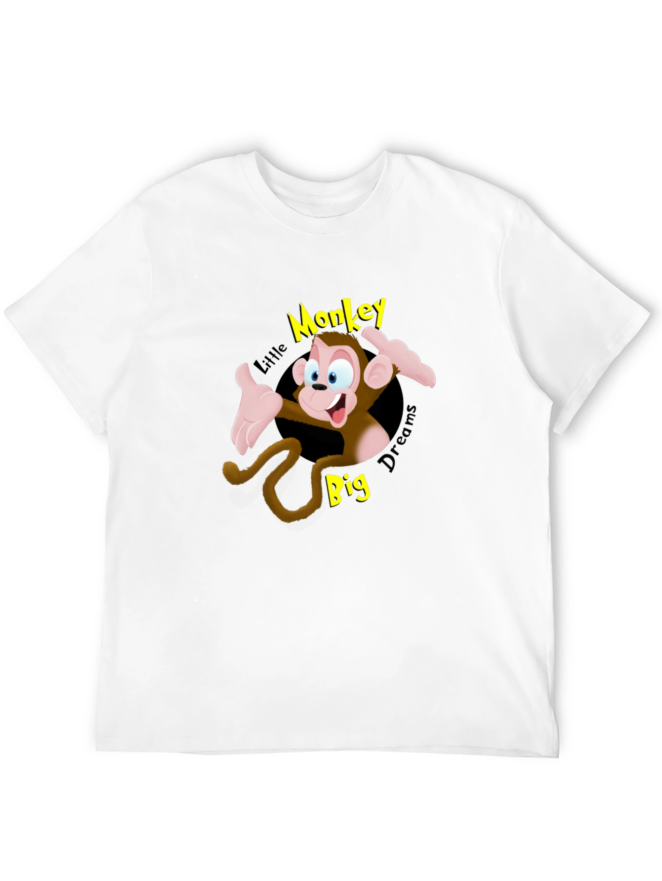 Cartoon Monkey Graphic T-Shirt