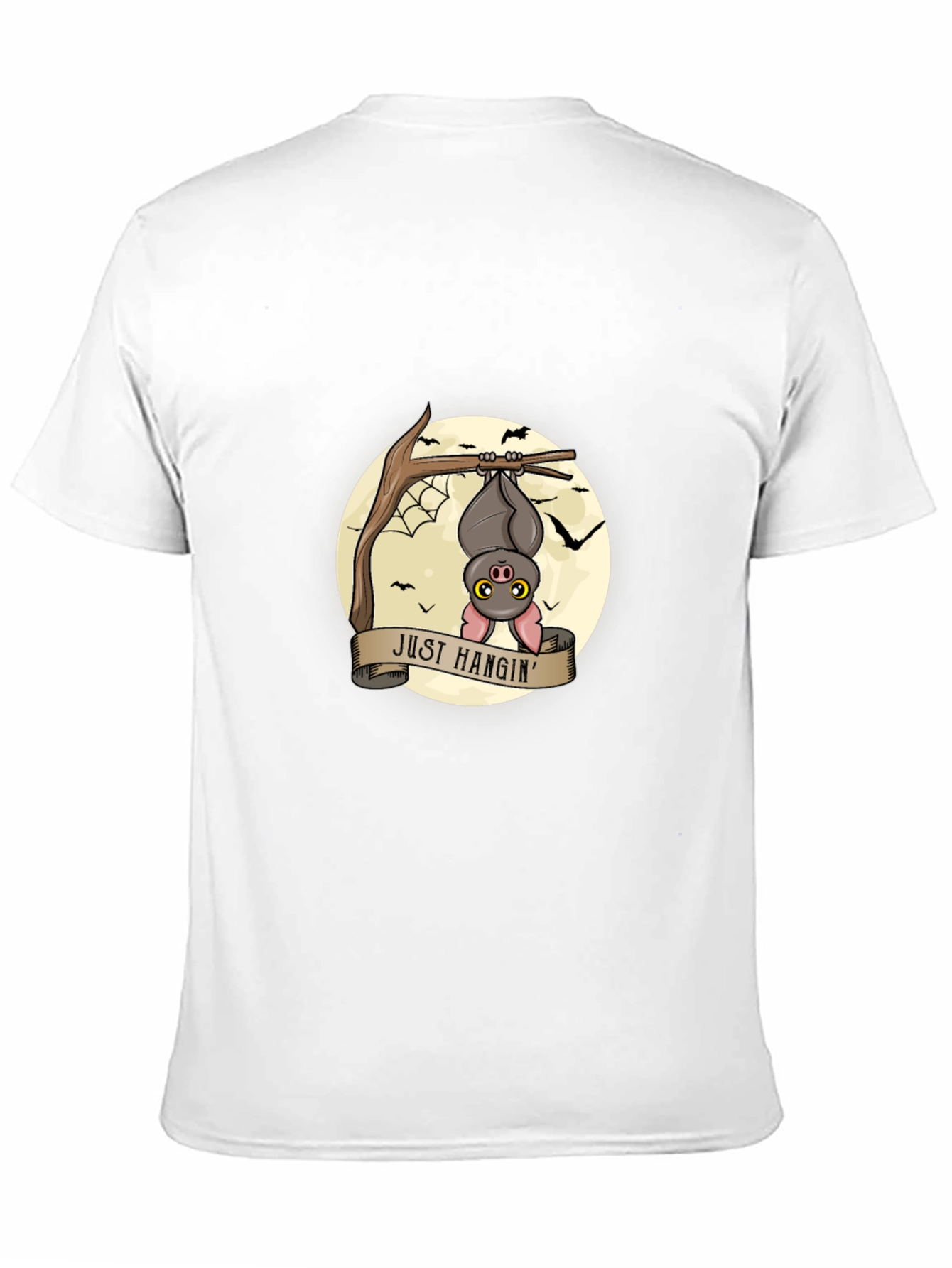Just Hangin Bat Graphic T-Shirt - Black