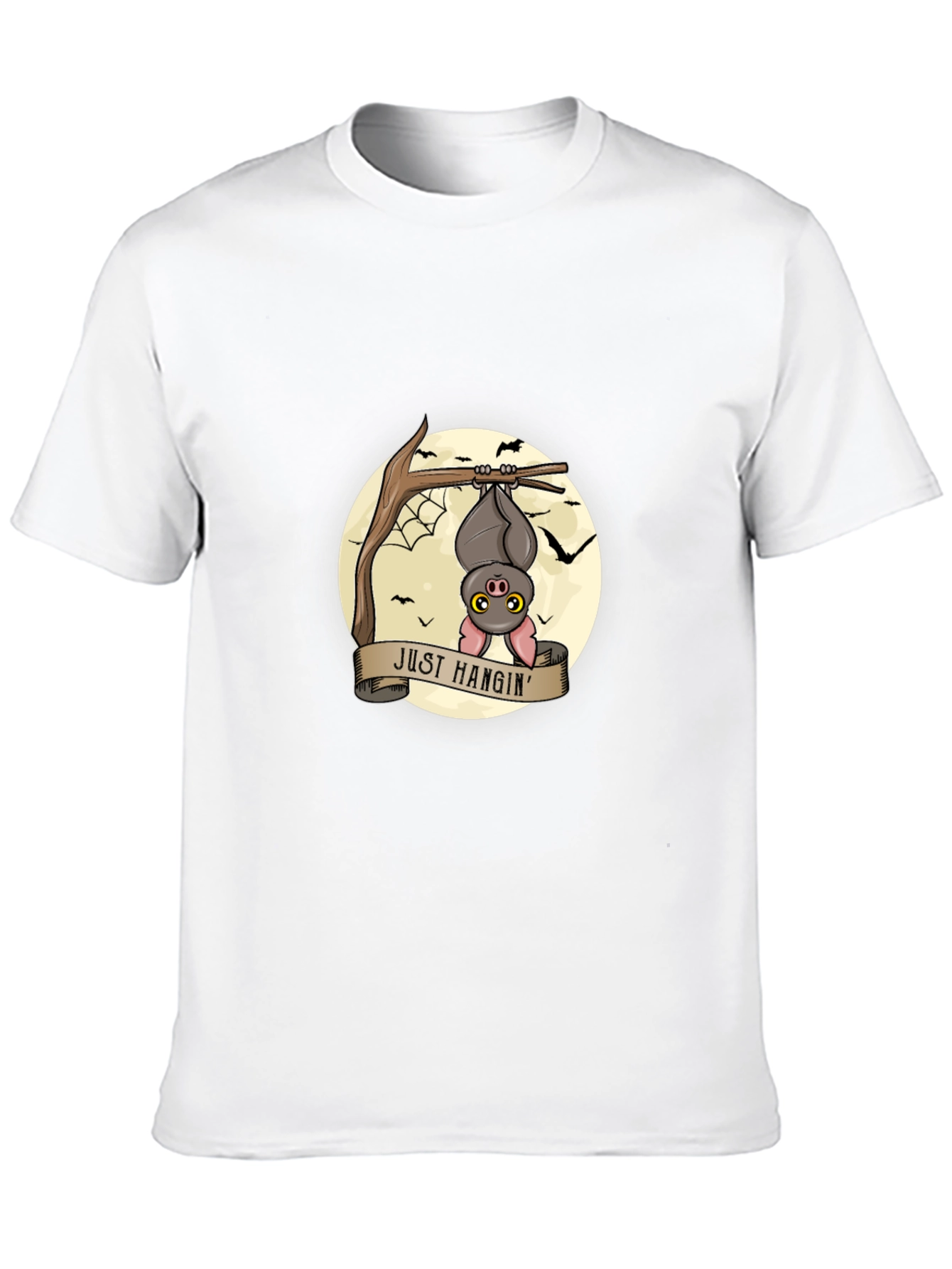 Just Hangin Bat Graphic T-Shirt - Black