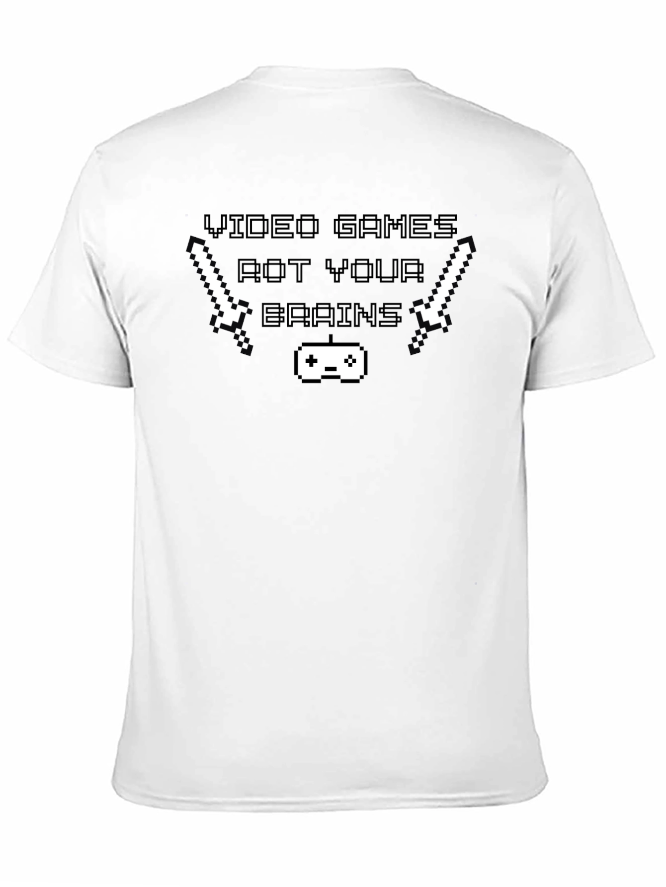 Video Games Rot Your Brains Black T-Shirt