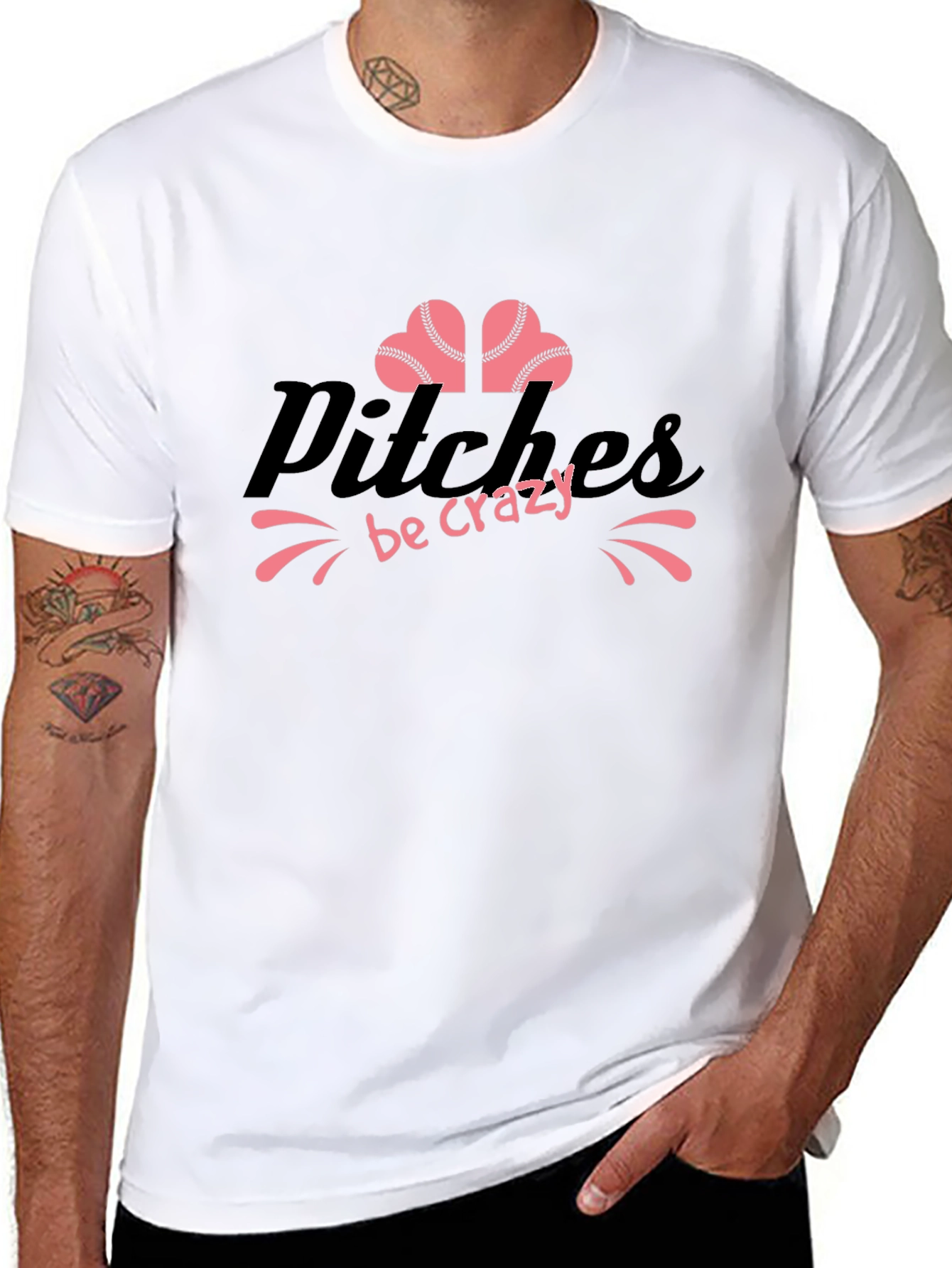 Pitches Be Crazy Black Graphic Tee