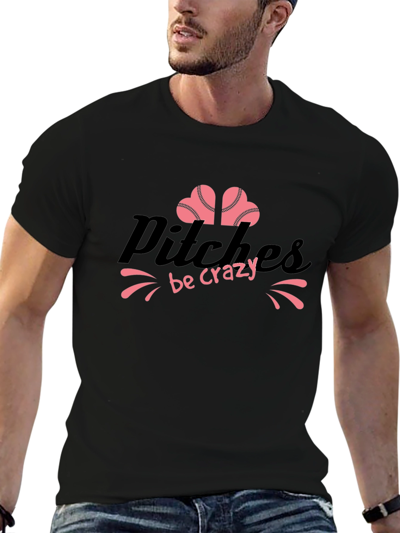 Pitches Be Crazy Black Graphic Tee