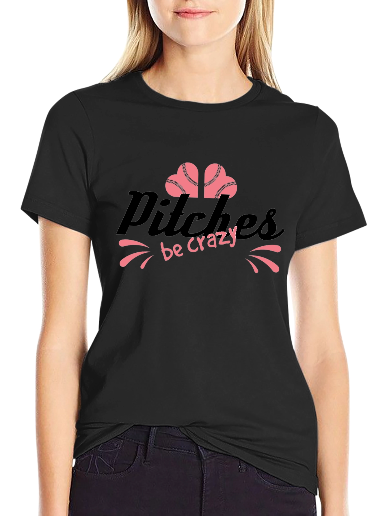 Pitches Be Crazy Black Graphic Tee