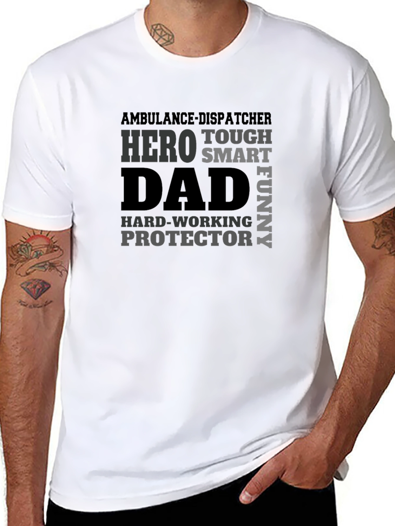 Ambulance Dispatcher Dad Hero Graphic T-Shirt