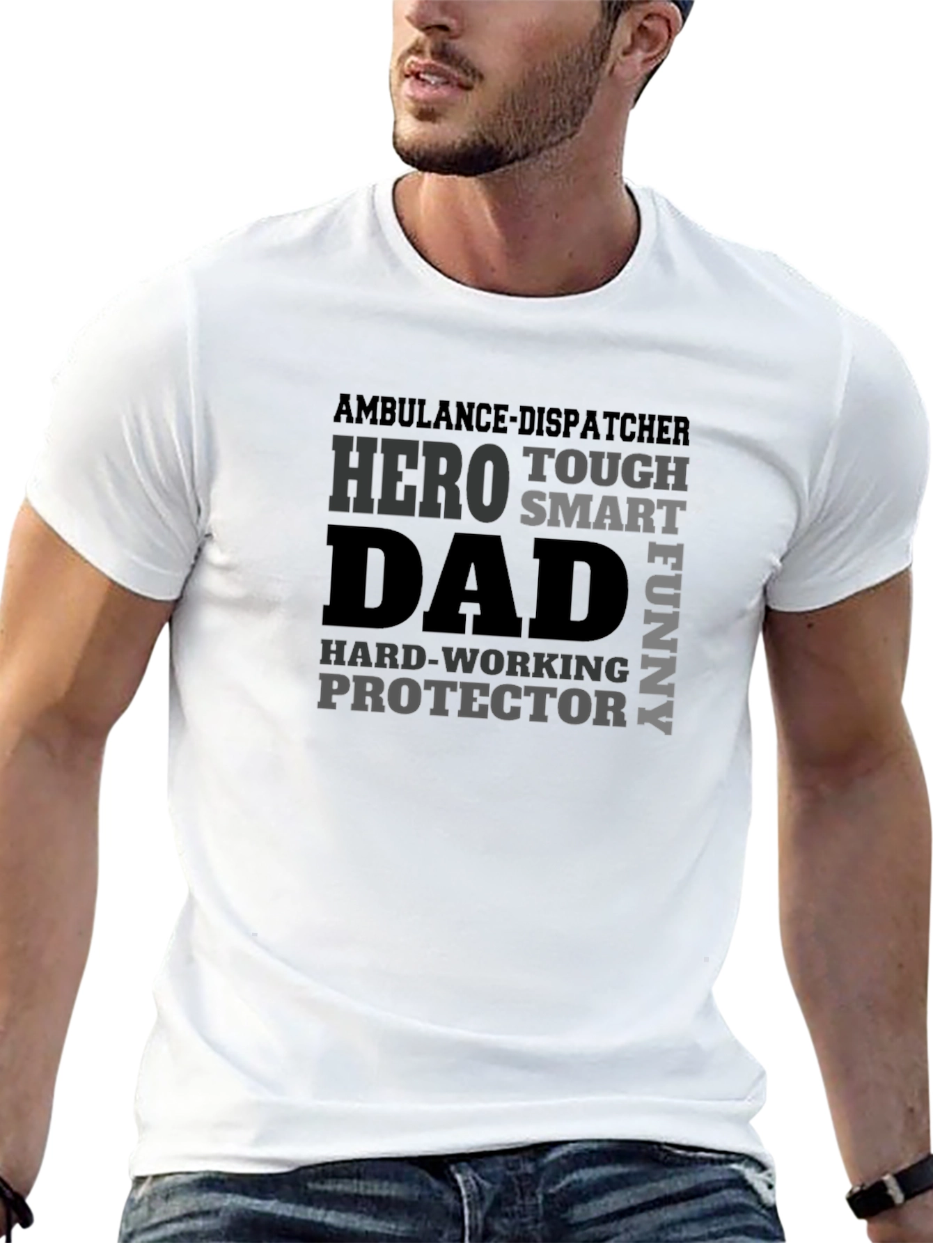Ambulance Dispatcher Dad Hero Graphic T-Shirt