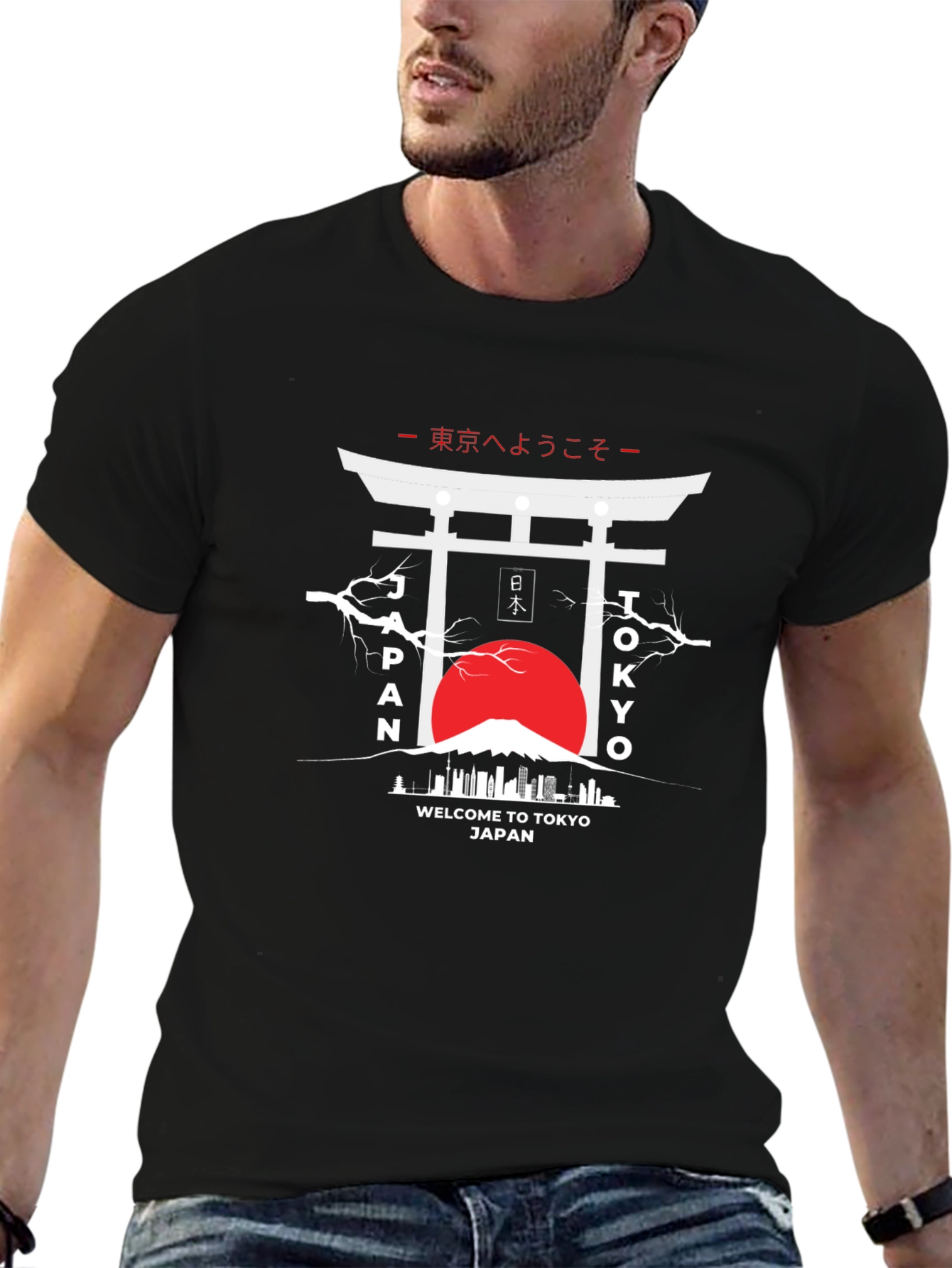 Tokyo Japan Graphic Tee - Stylish Black T-Shirt