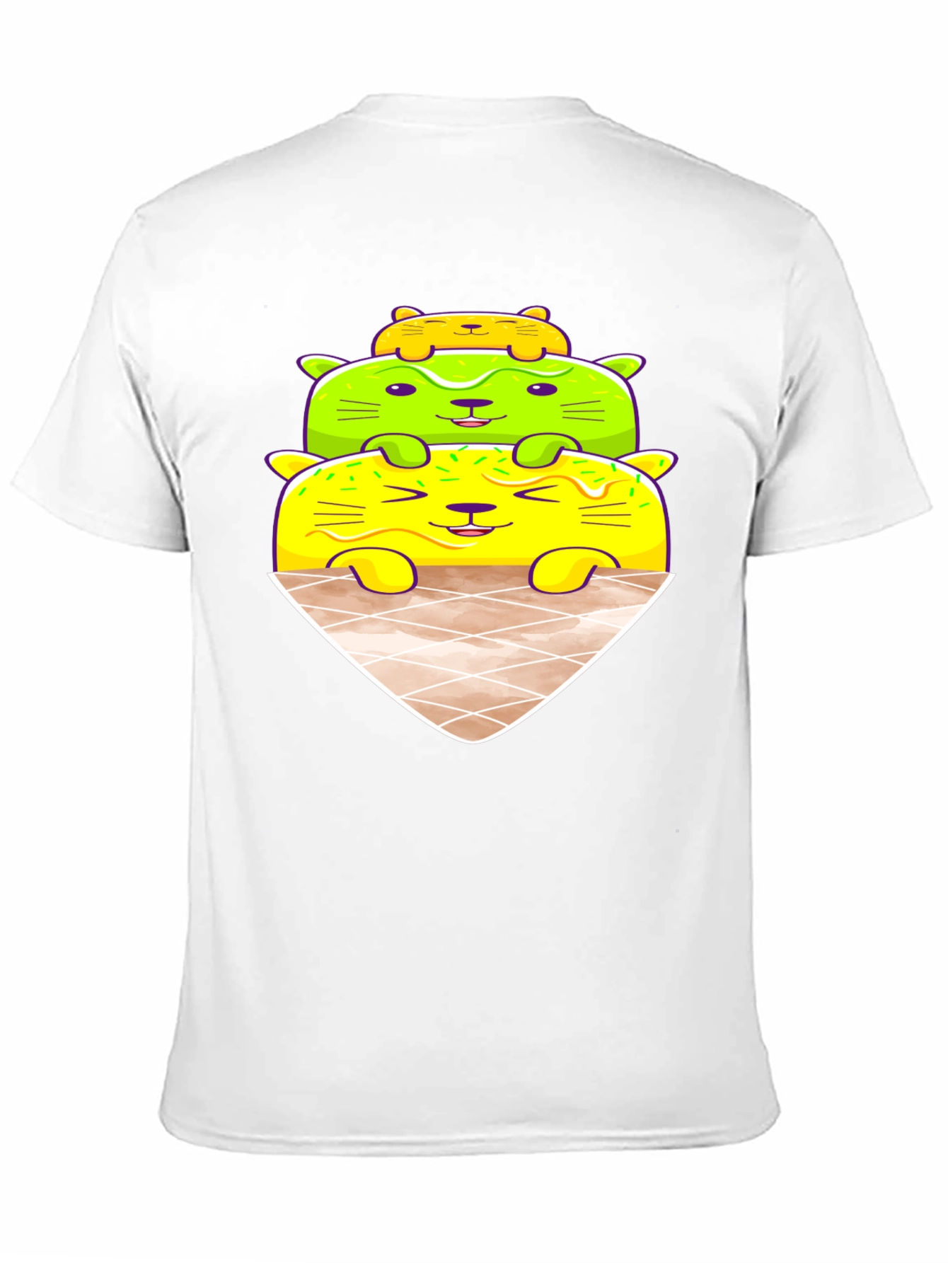 Cat Ice Cream Cone Graphic Tee