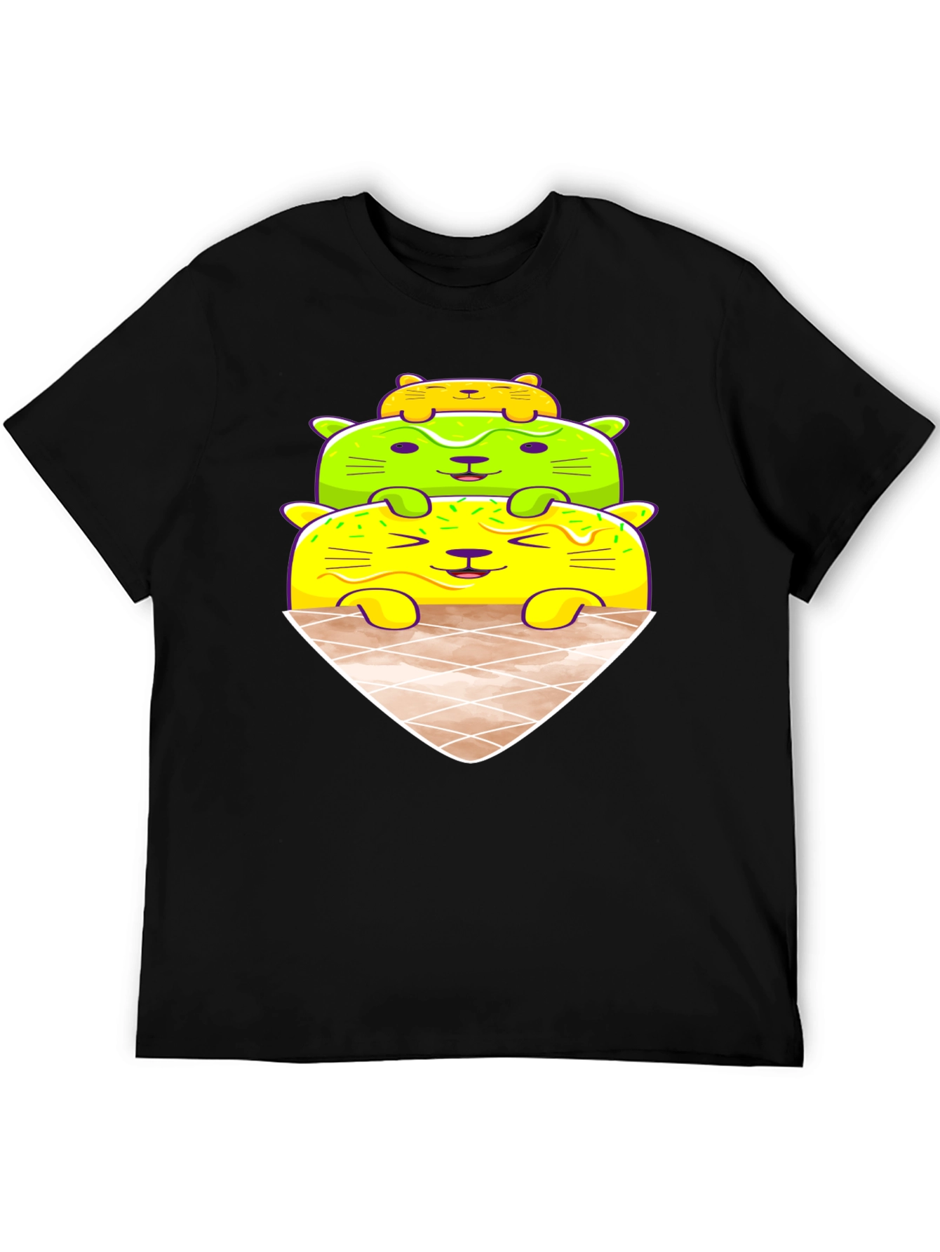 Cat Ice Cream Cone Graphic Tee