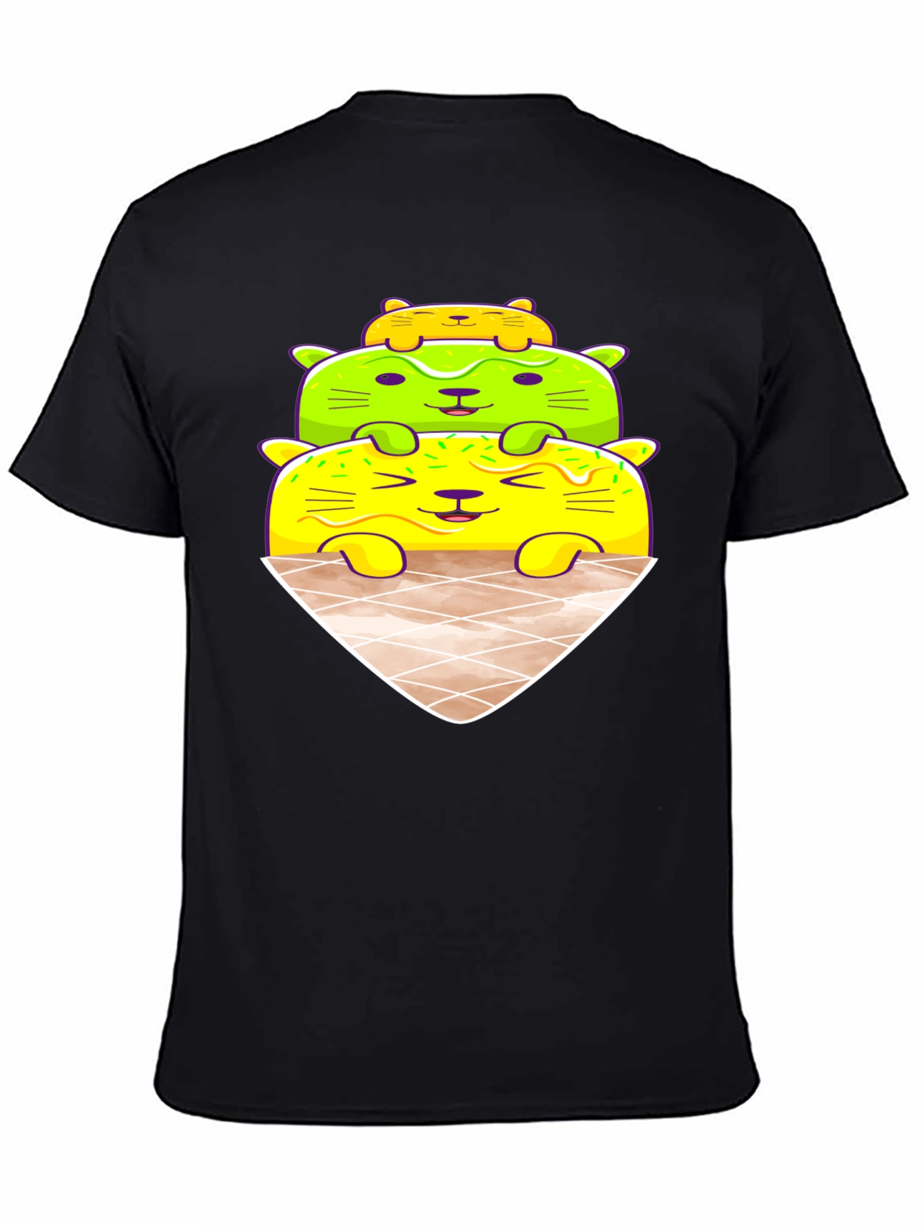 Cat Ice Cream Cone Graphic Tee