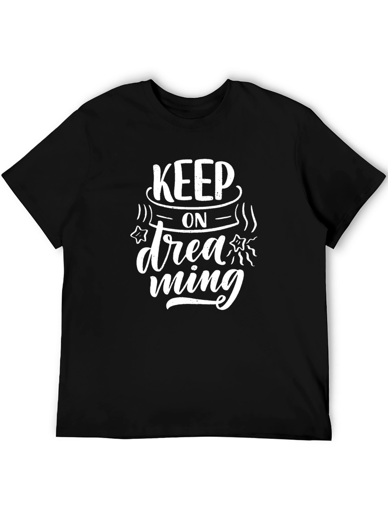 Keep on Dreaming Black Graphic T-Shirt
