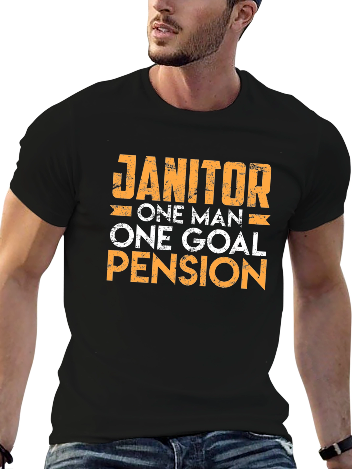 Janitor One Man One Goal Pension T-Shirt