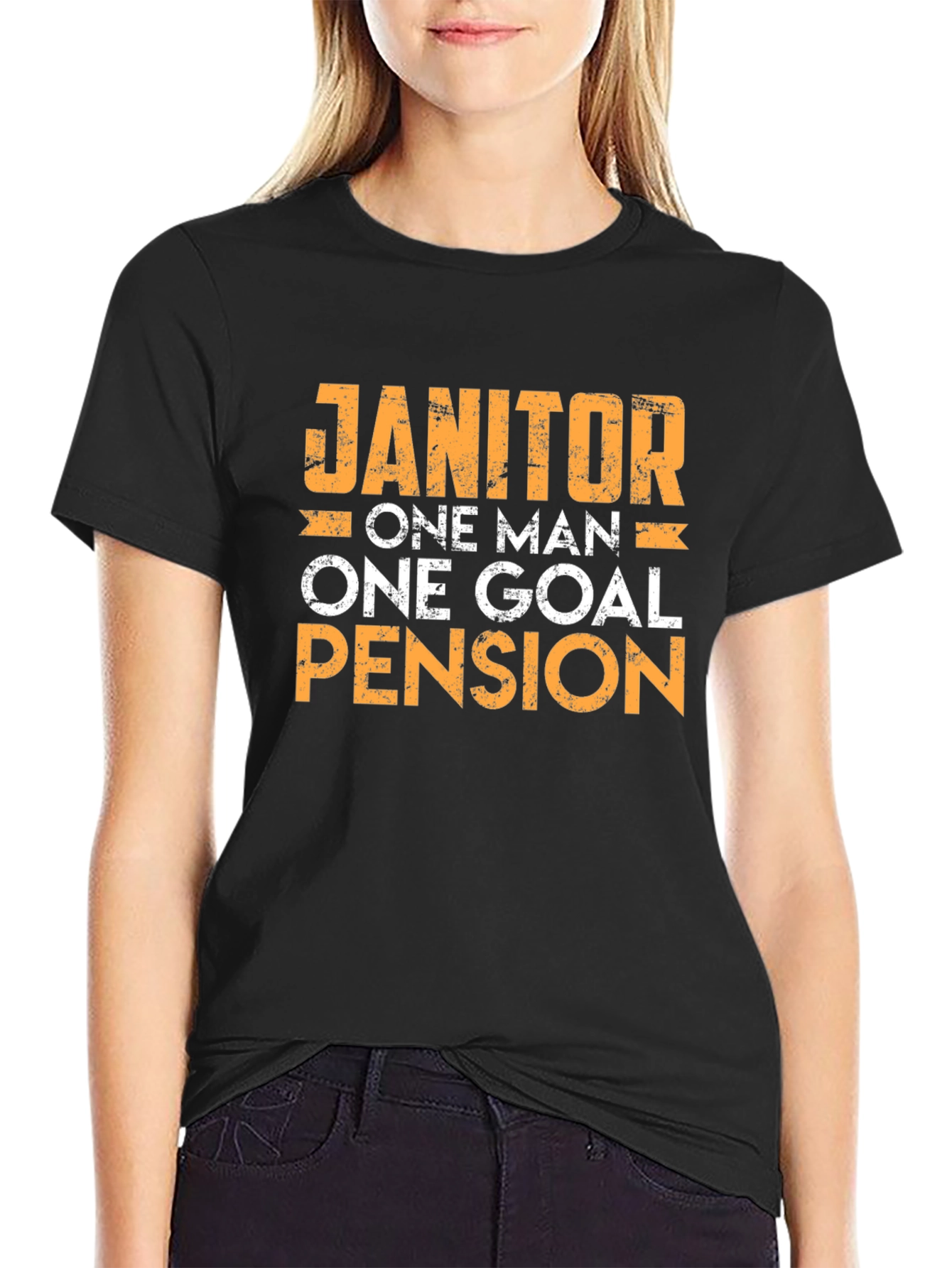 Janitor One Man One Goal Pension T-Shirt