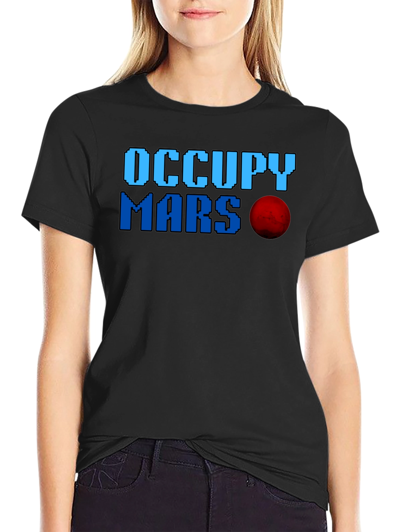 Occupy Mars Graphic Tee - Gamer Space T-Shirt
