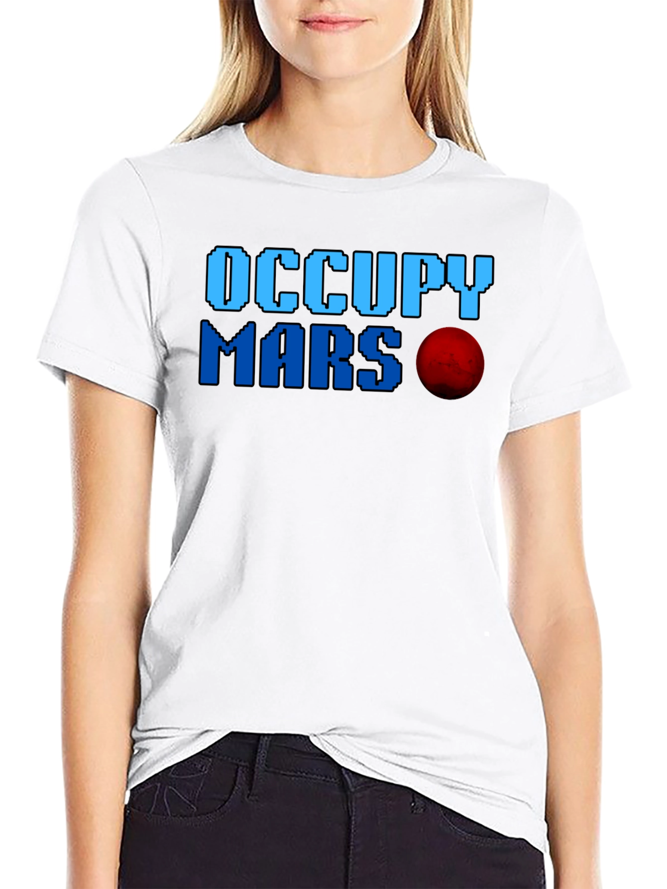 Occupy Mars Graphic Tee - Gamer Space T-Shirt