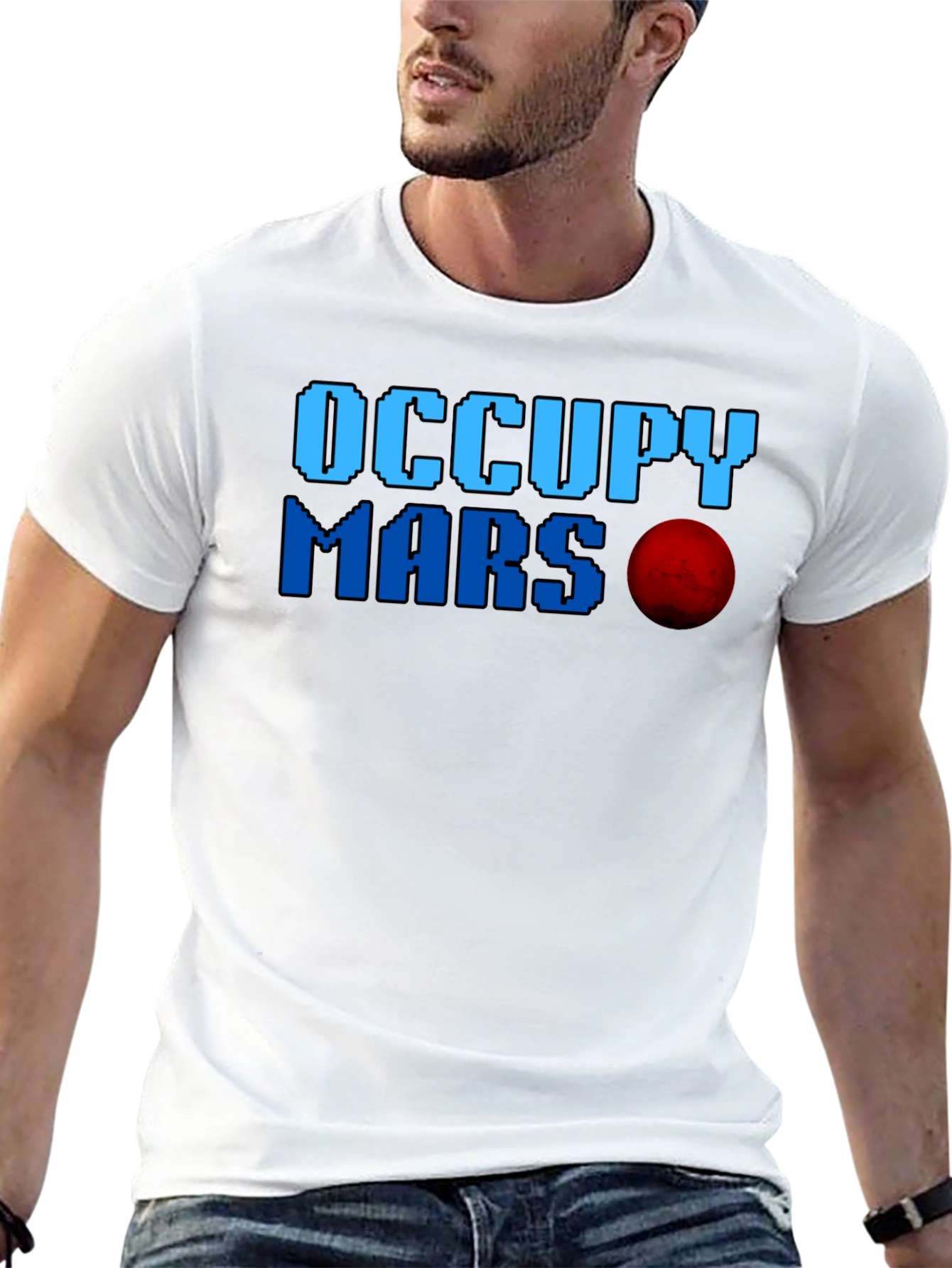 Occupy Mars Graphic Tee - Gamer Space T-Shirt