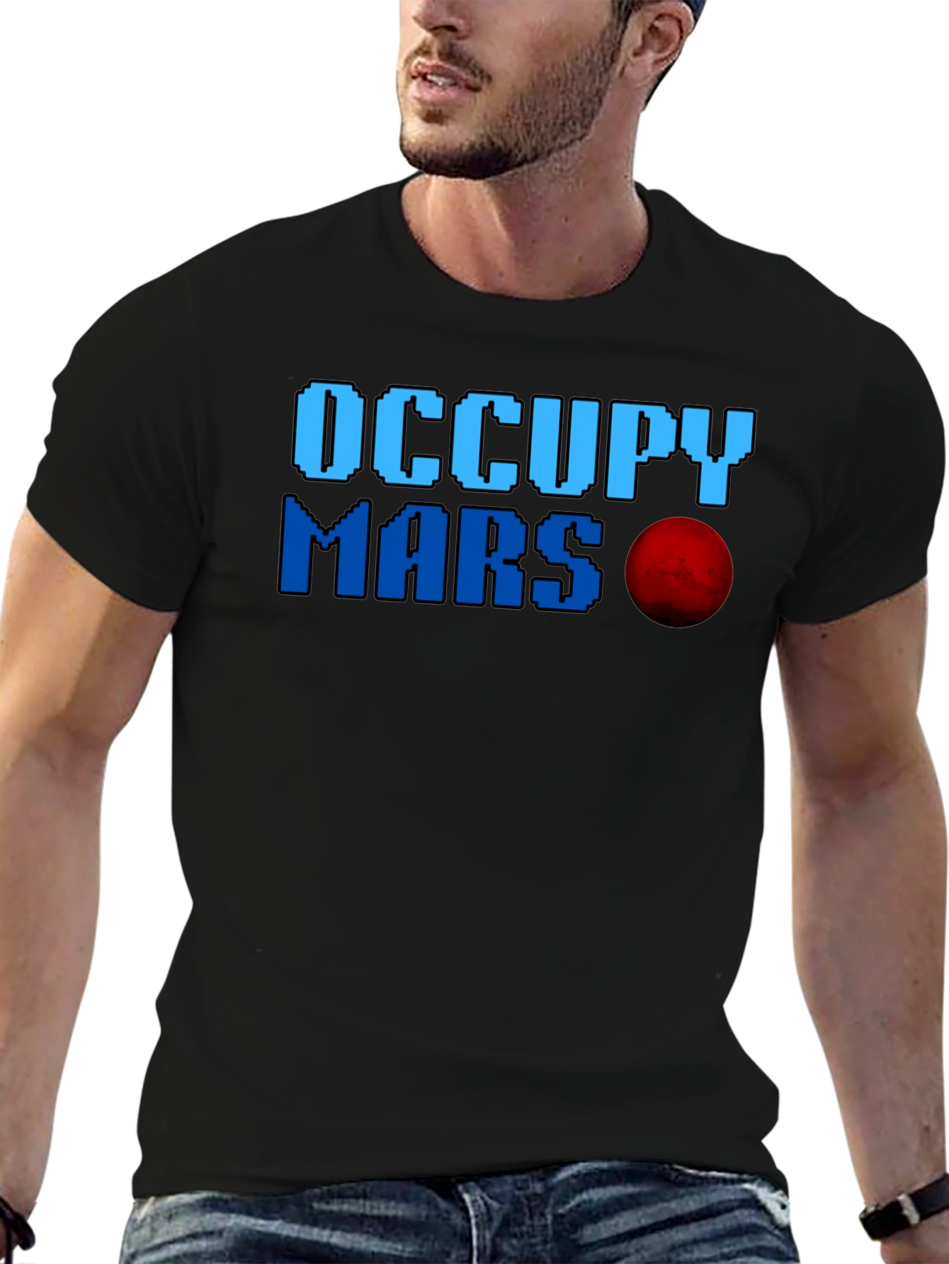 Occupy Mars Graphic Tee - Gamer Space T-Shirt