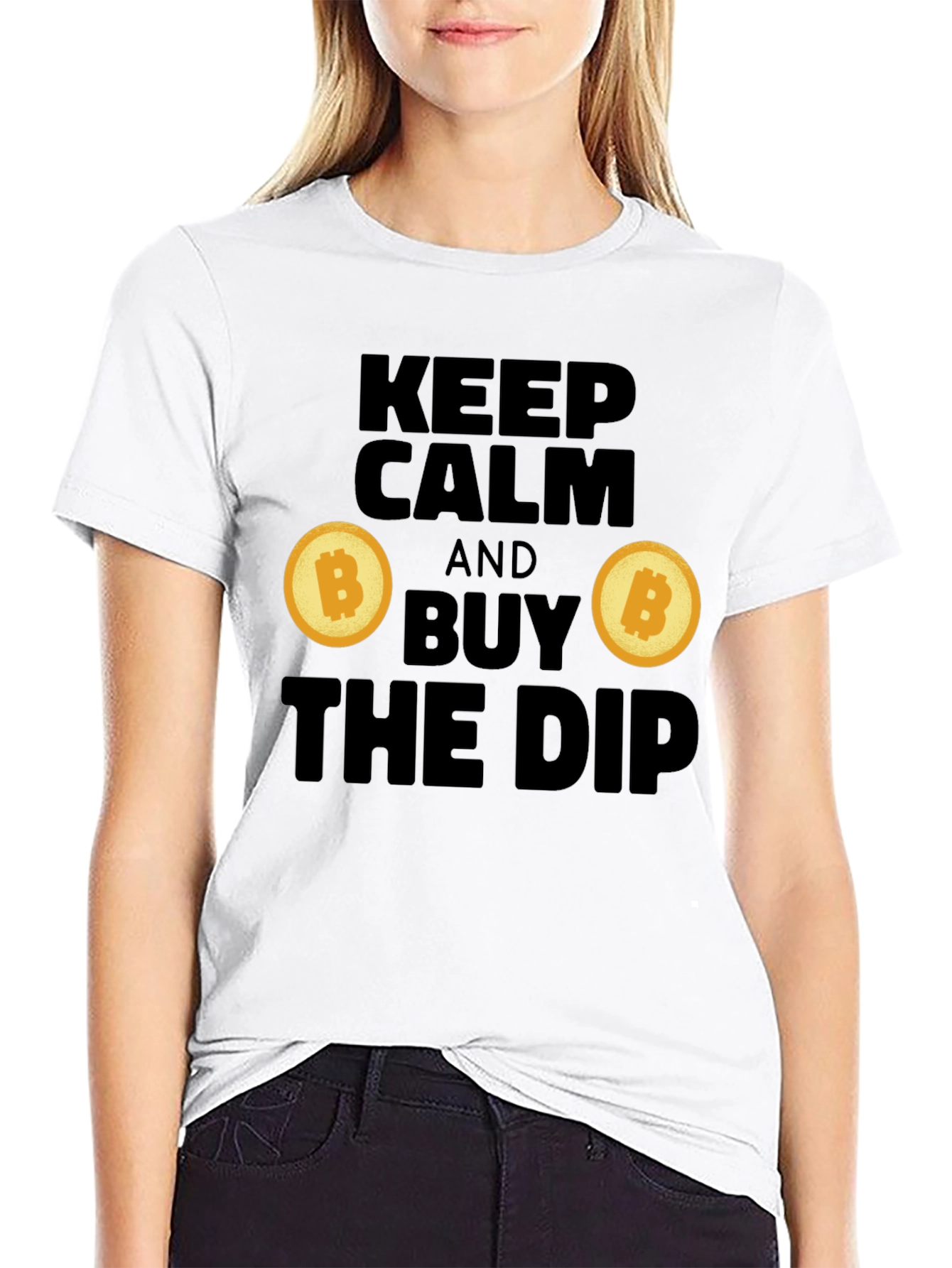 Keep Calm and Buy the Dip Bitcoin T-Shirt