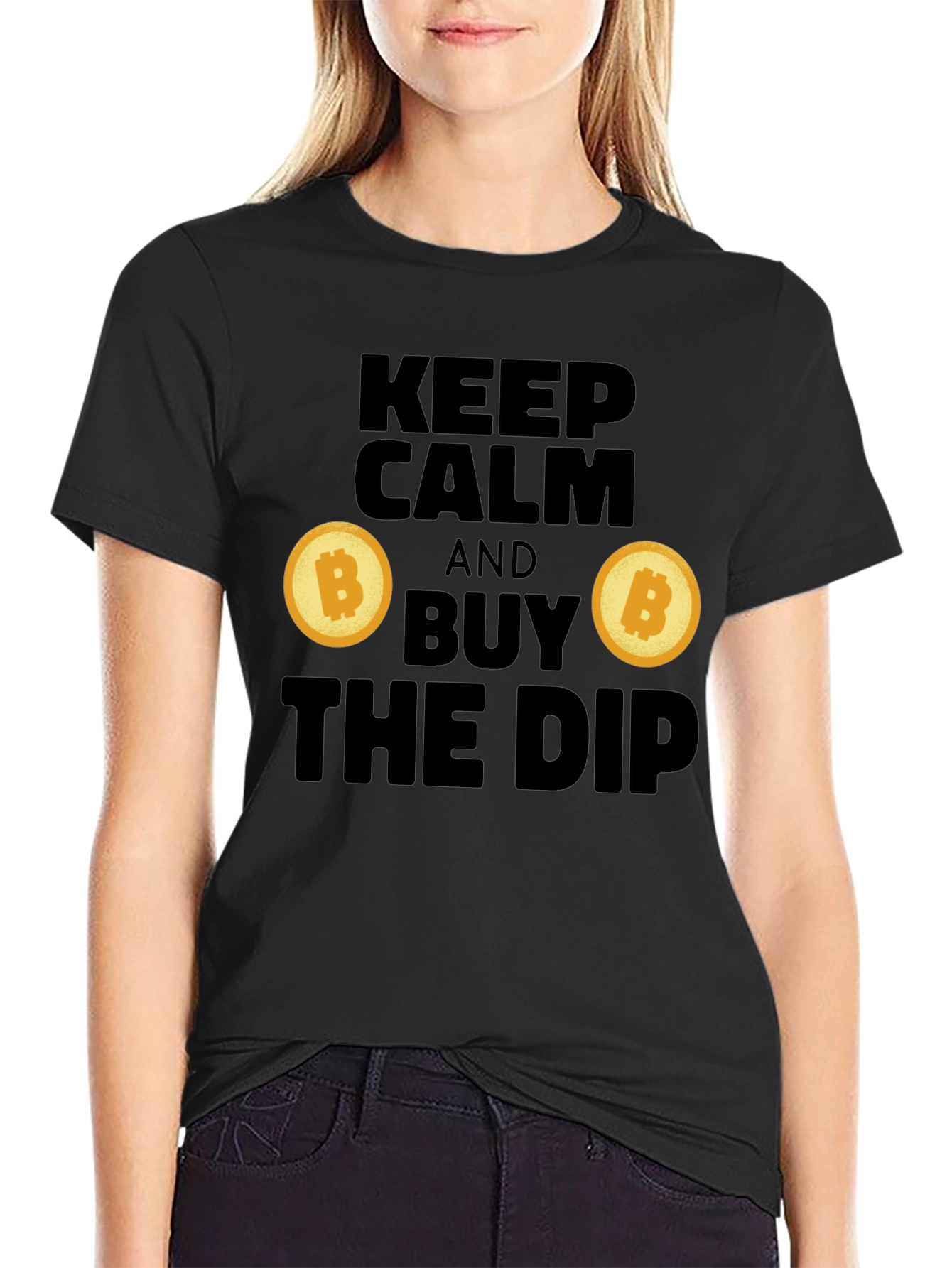 Keep Calm and Buy the Dip Bitcoin T-Shirt