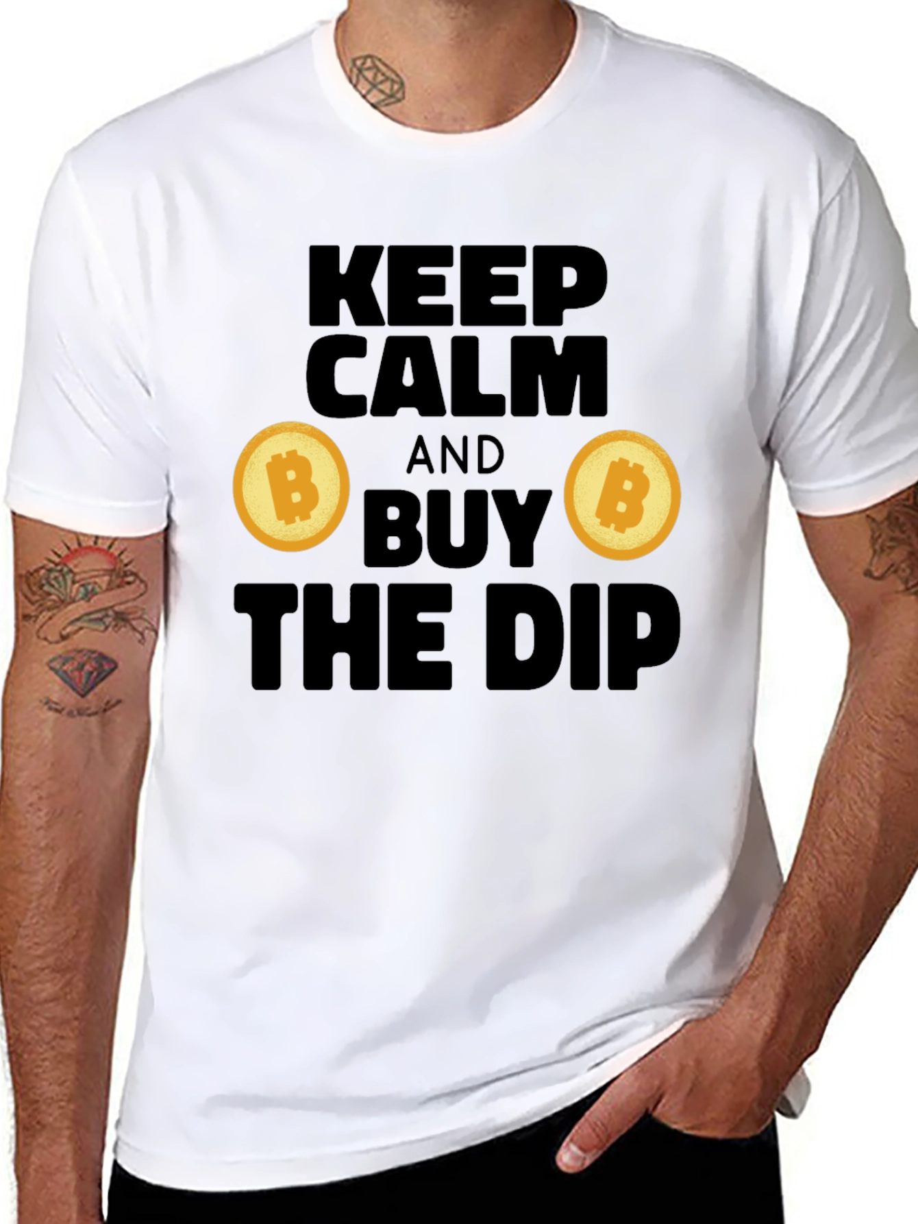 Keep Calm and Buy the Dip Bitcoin T-Shirt
