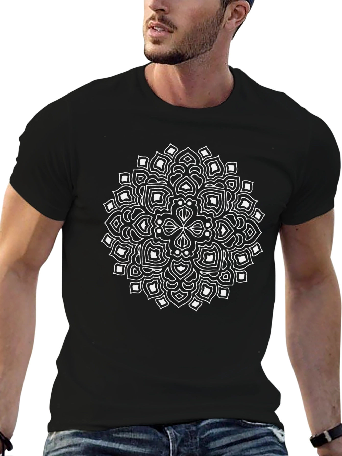 Mandala Graphic Black T-Shirt - Unique Design