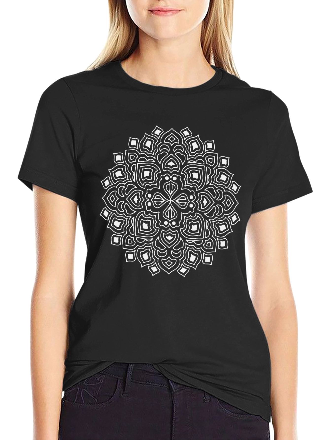 Mandala Graphic Black T-Shirt - Unique Design