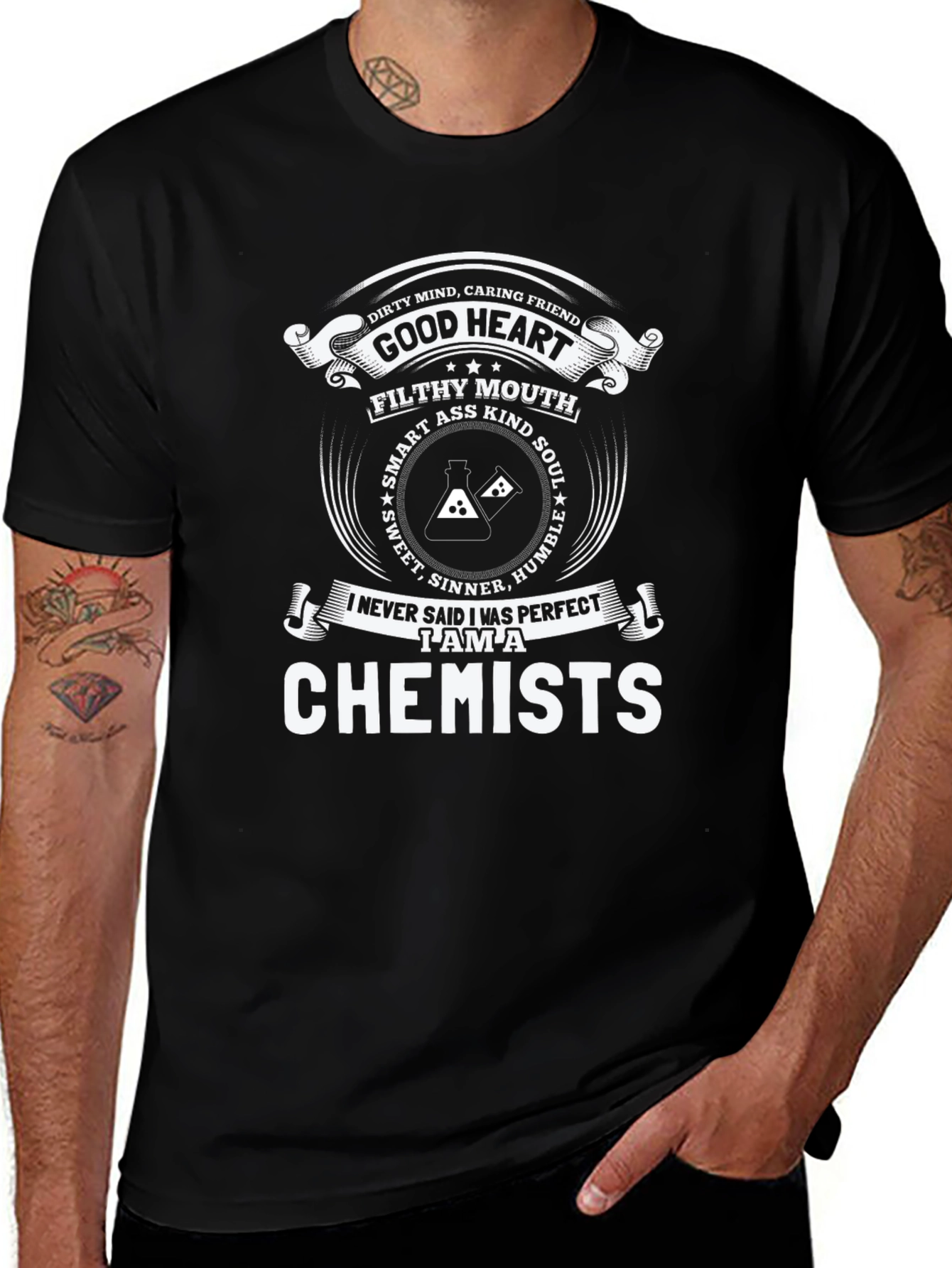 Dirty Mind Good Heart Chemist T-Shirt