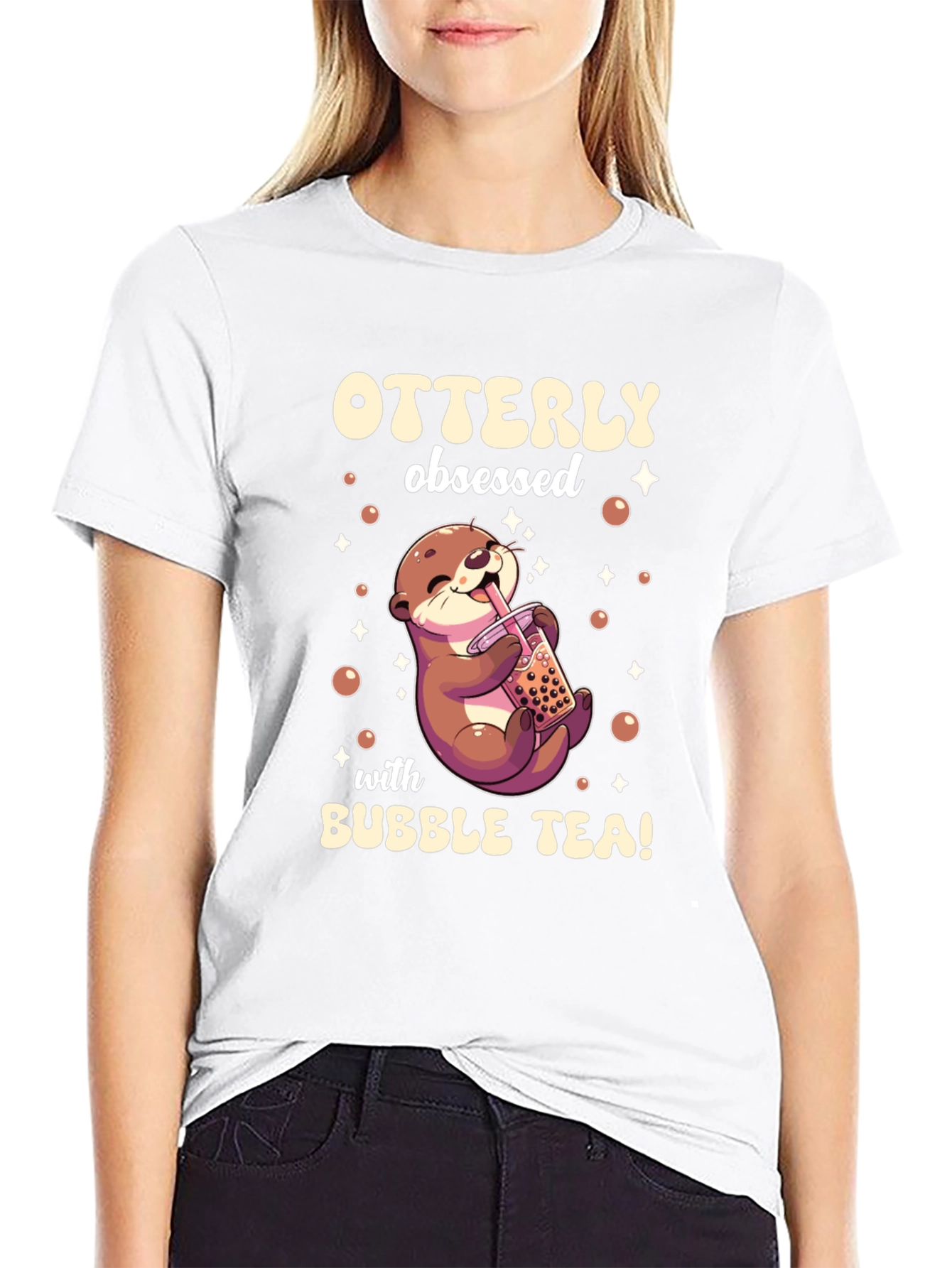 Otterly Obsessed Bubble Tea Graphic Tee