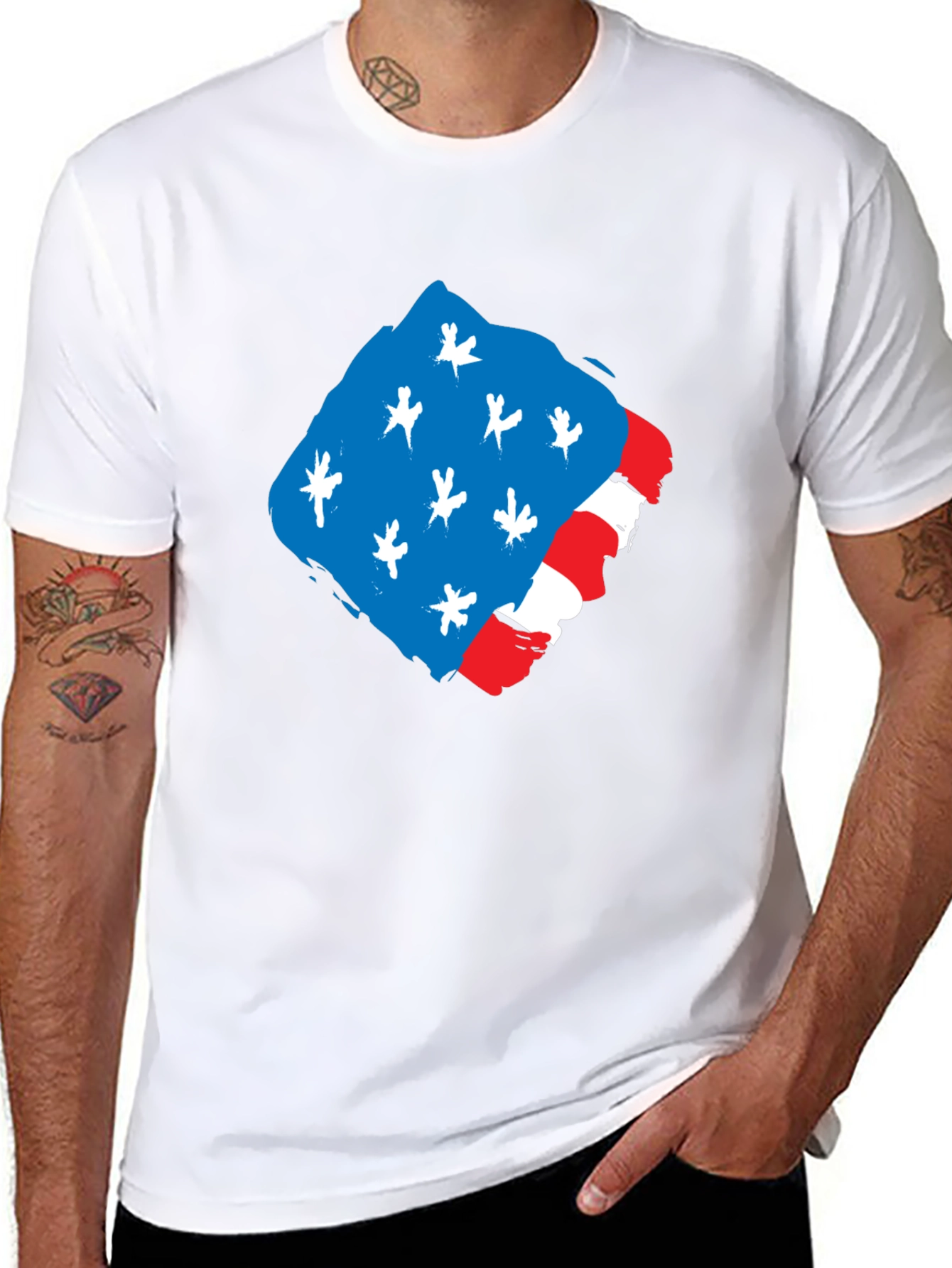 USA Flag Graphic T-Shirt - Patriotic Pride