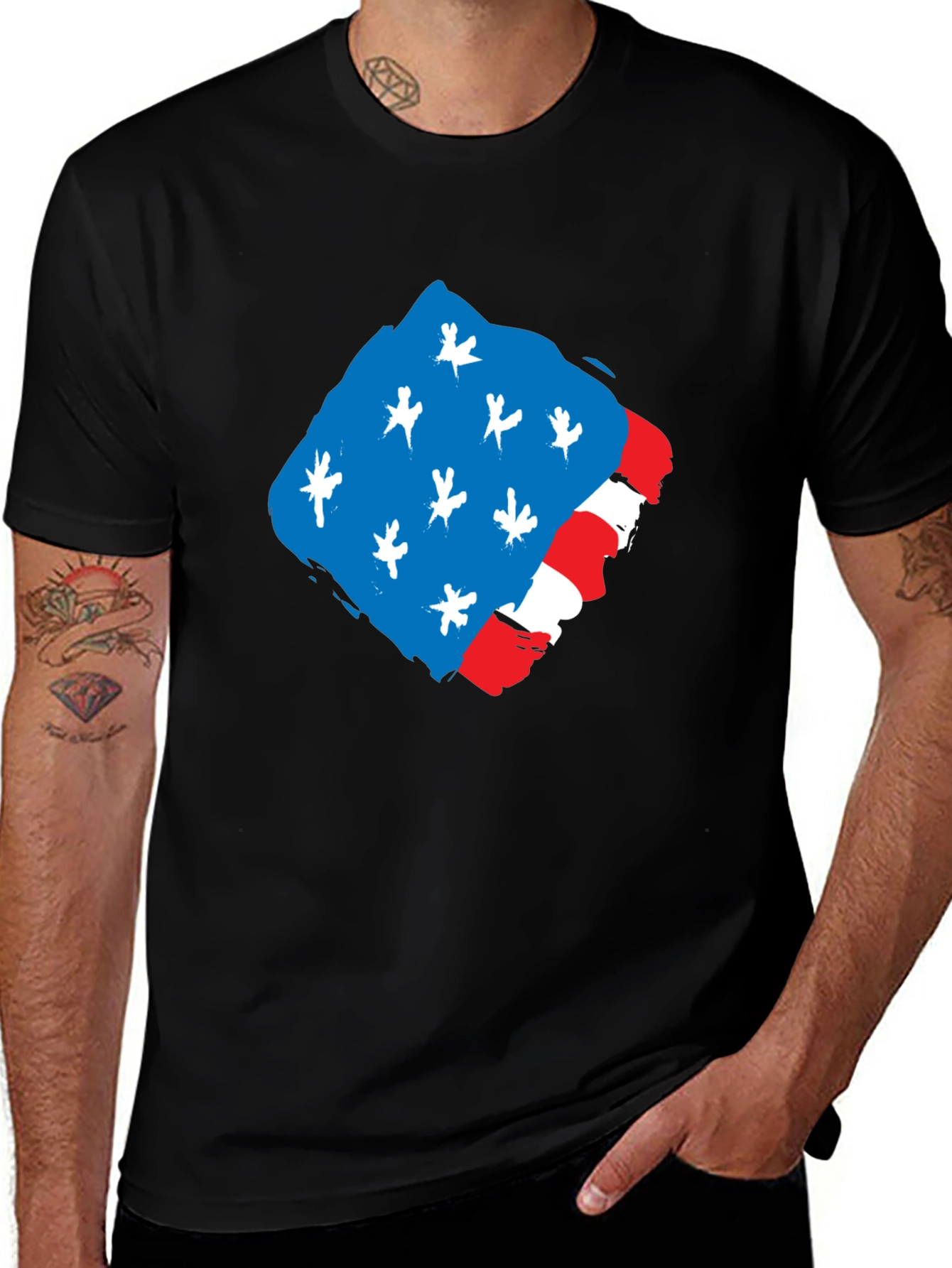 USA Flag Graphic T-Shirt - Patriotic Pride