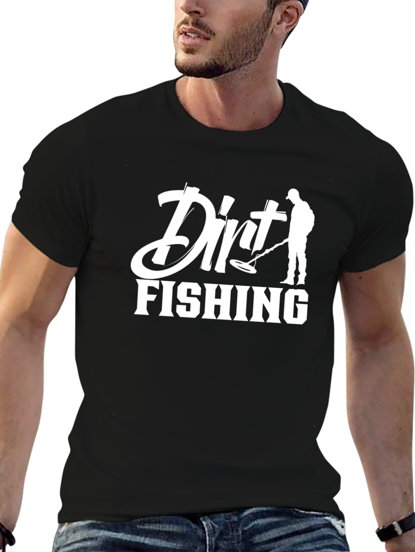 Dirt Fishing Graphic Tee - Metal Detecting Hobby