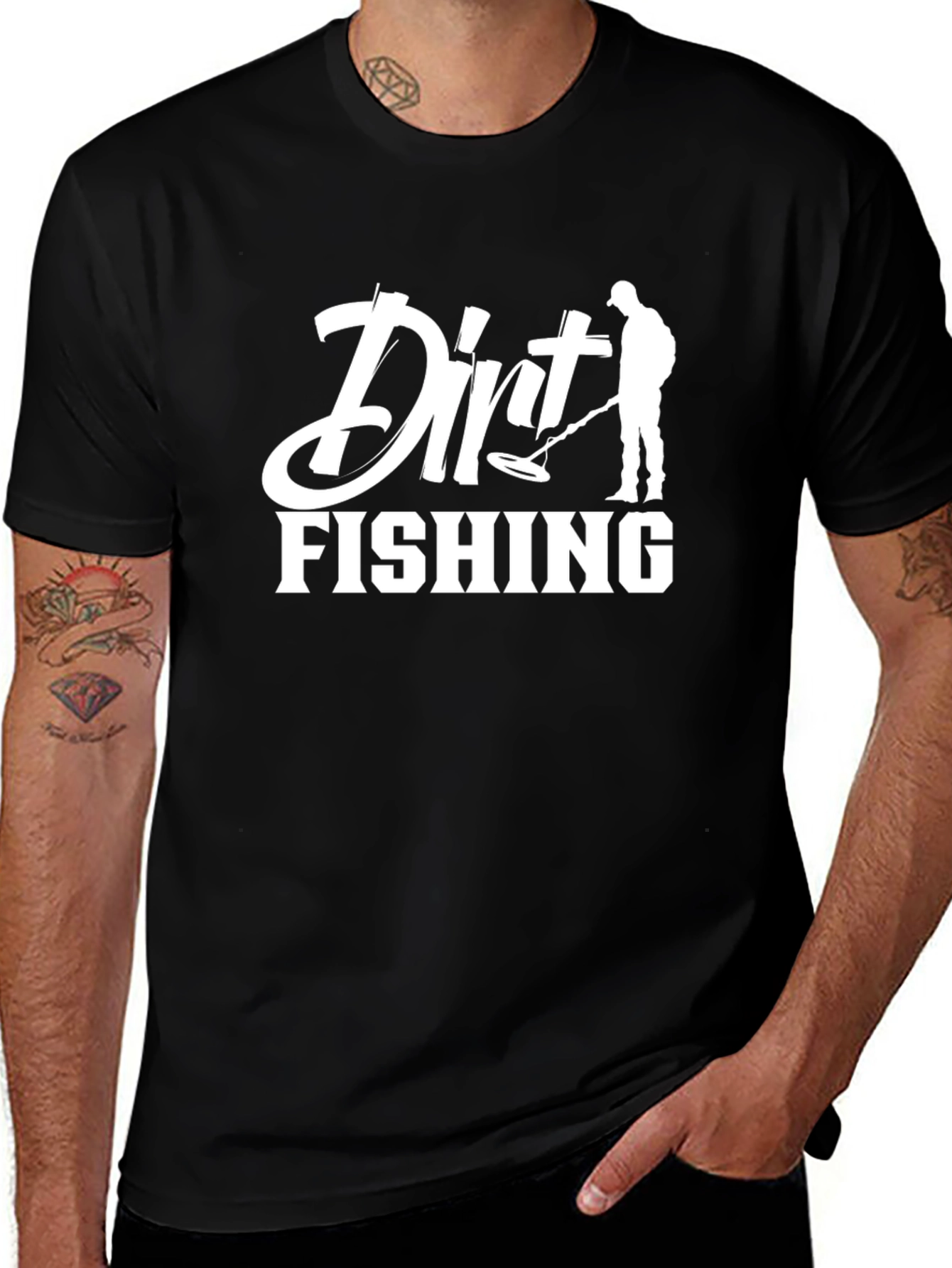 Dirt Fishing Graphic Tee - Metal Detecting Hobby