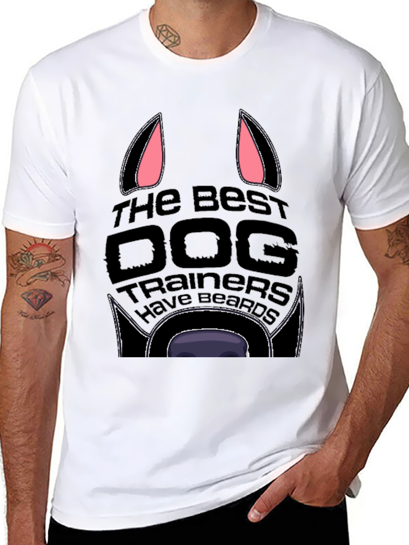 Dog Trainer Beard T-Shirt - Unique Graphic Tee