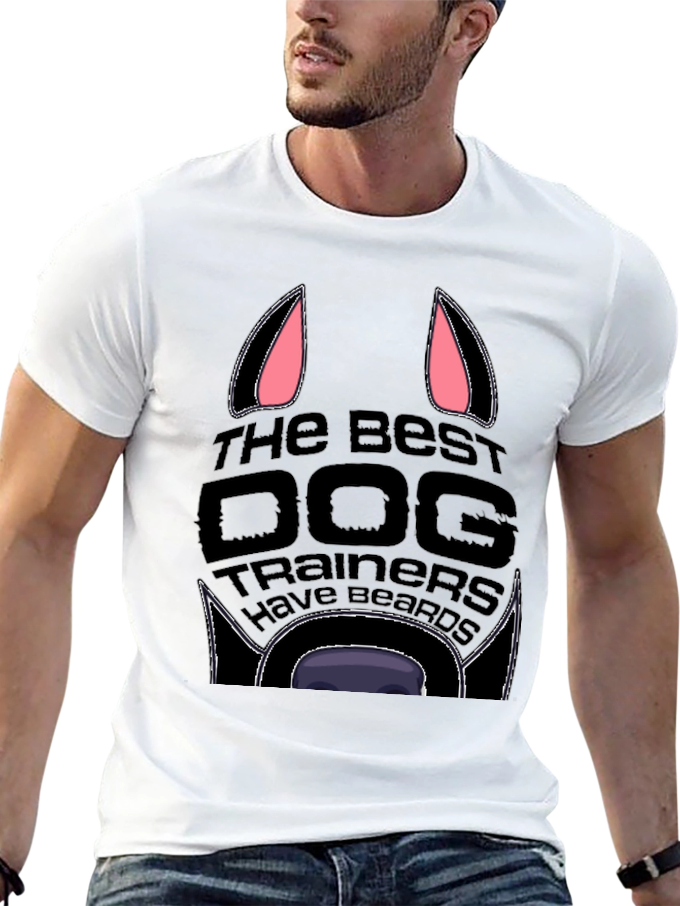 Dog Trainer Beard T-Shirt - Unique Graphic Tee